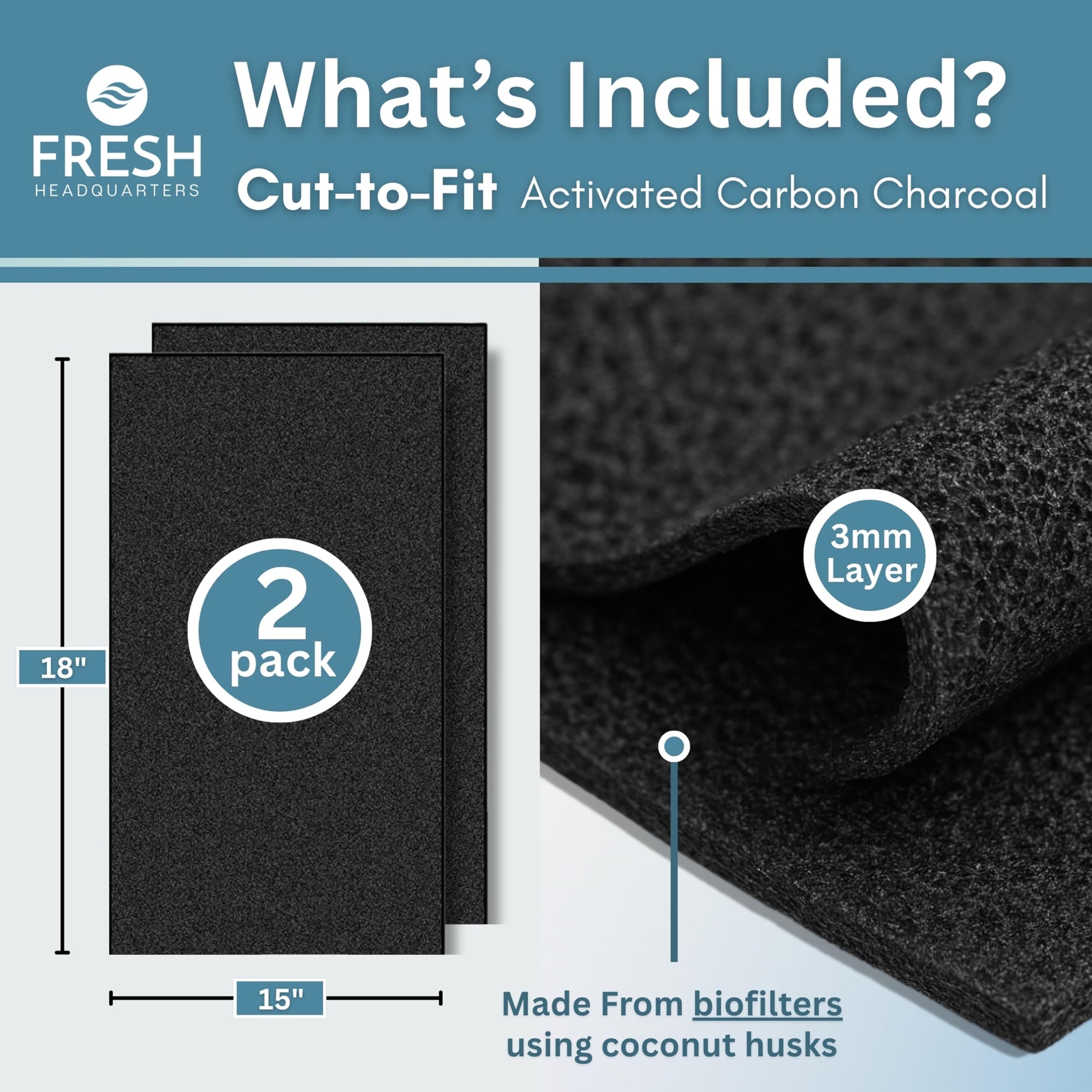 Activated Carbon Microwave Charcoal Filters (2 Count)