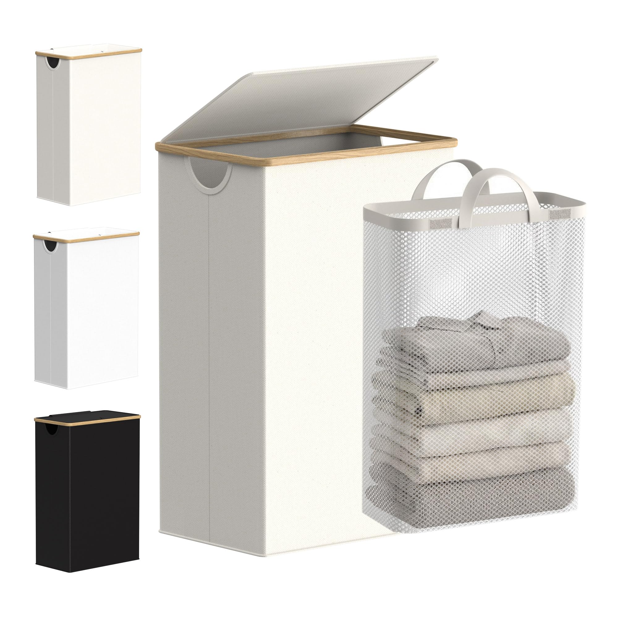 Slim Laundry Basket with Lid