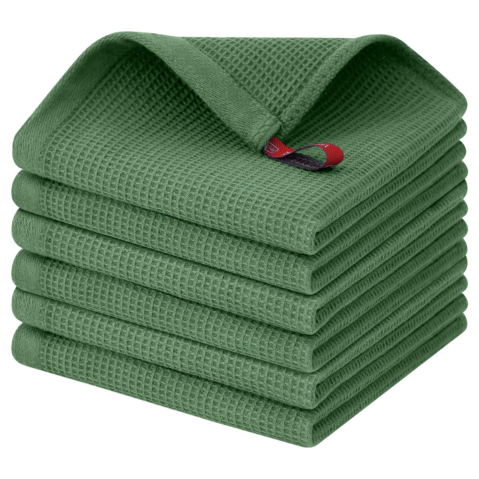 100% Cotton Waffle Weave Dish Cloths (6 Count)