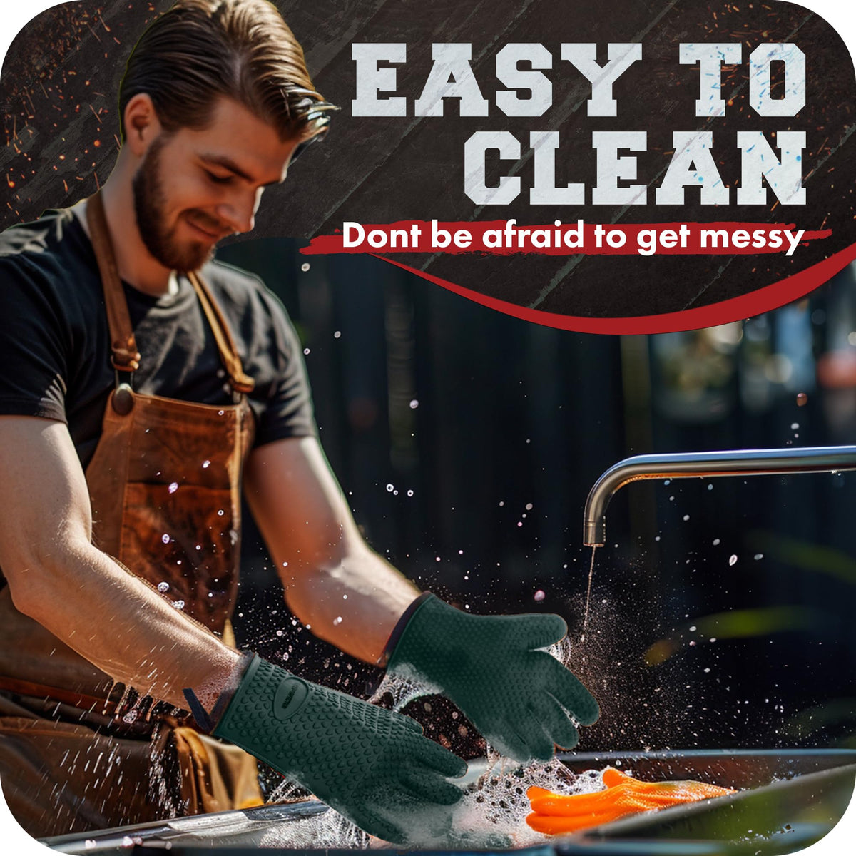 XL Silicone Smoker BBQ Gloves (2 Count)