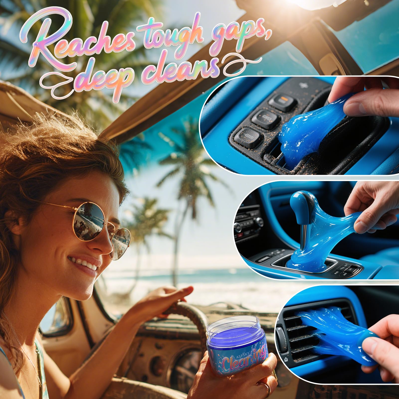 Car Cleaning Gel Cleaning Putty Universal Cleaning Gel Blueberry