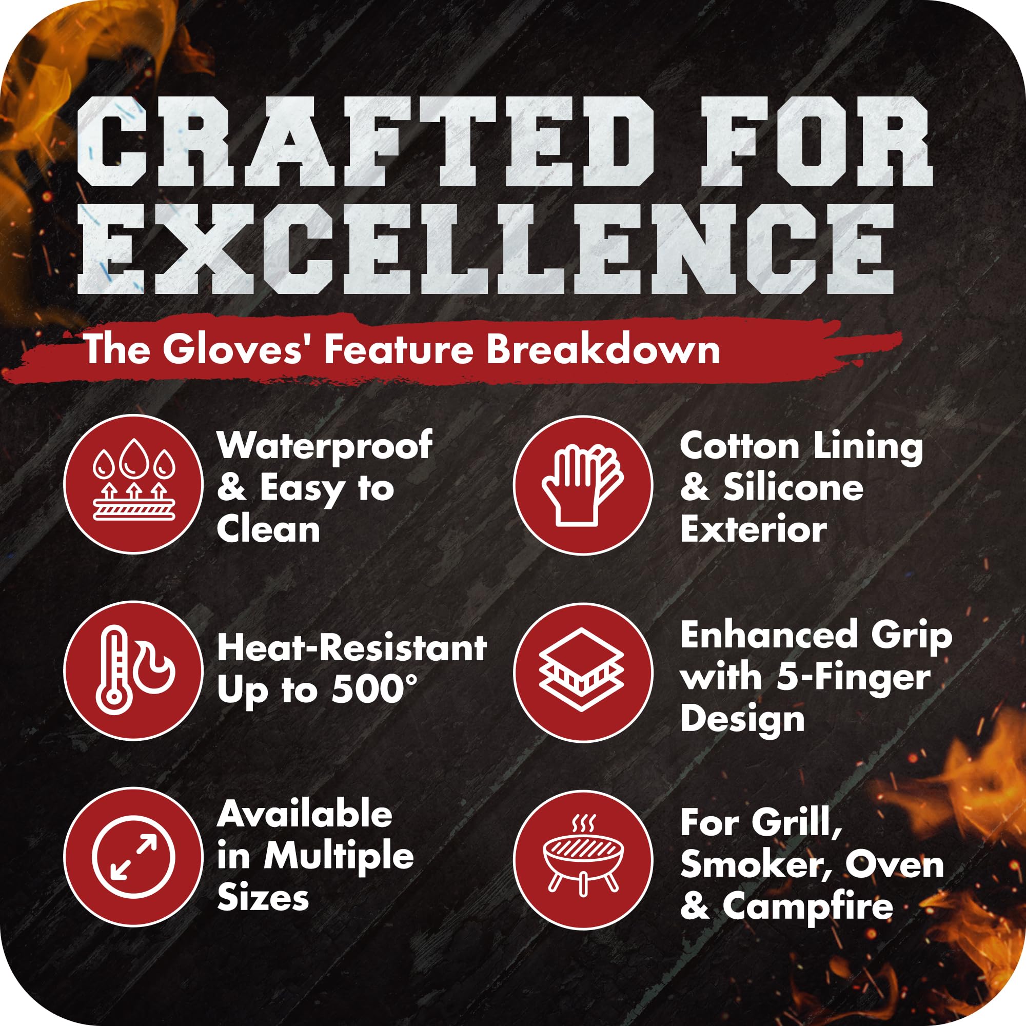 S Silicone Smoker BBQ Gloves