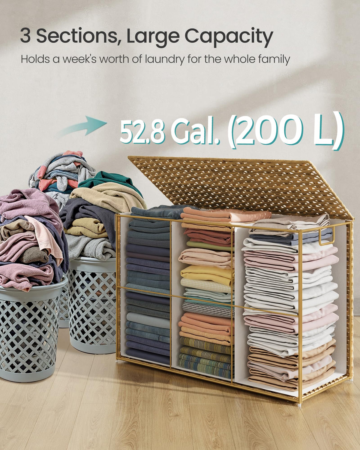 Laundry Hamper with Lid