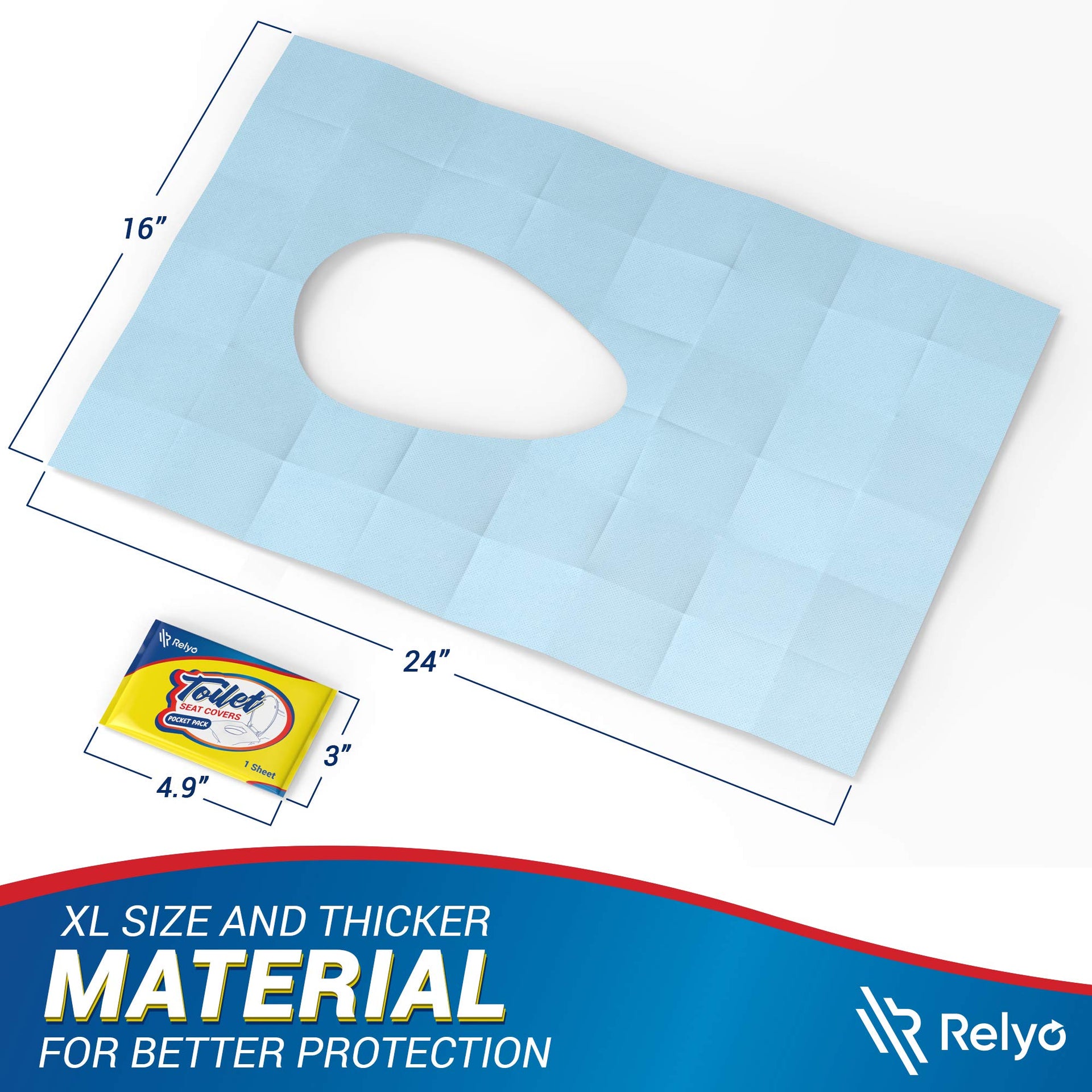 20 Pack XL Disposable Toilet Seat Covers (20 Count)