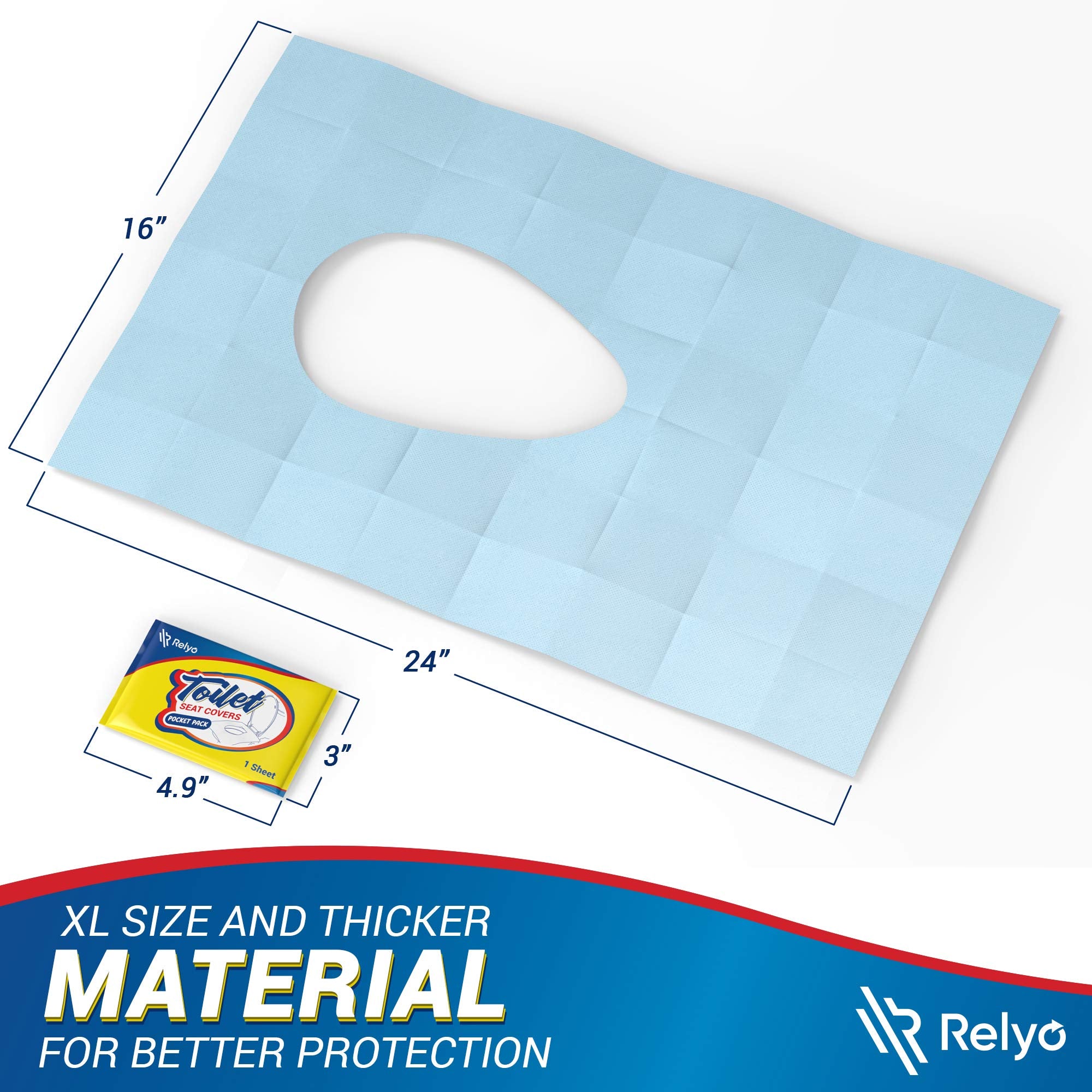 20 Pack XL Disposable Toilet Seat Covers (20 Count)