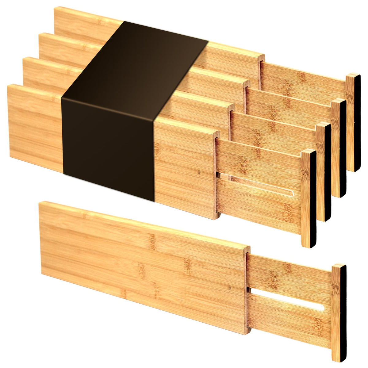Bamboo Drawer Dividers Large