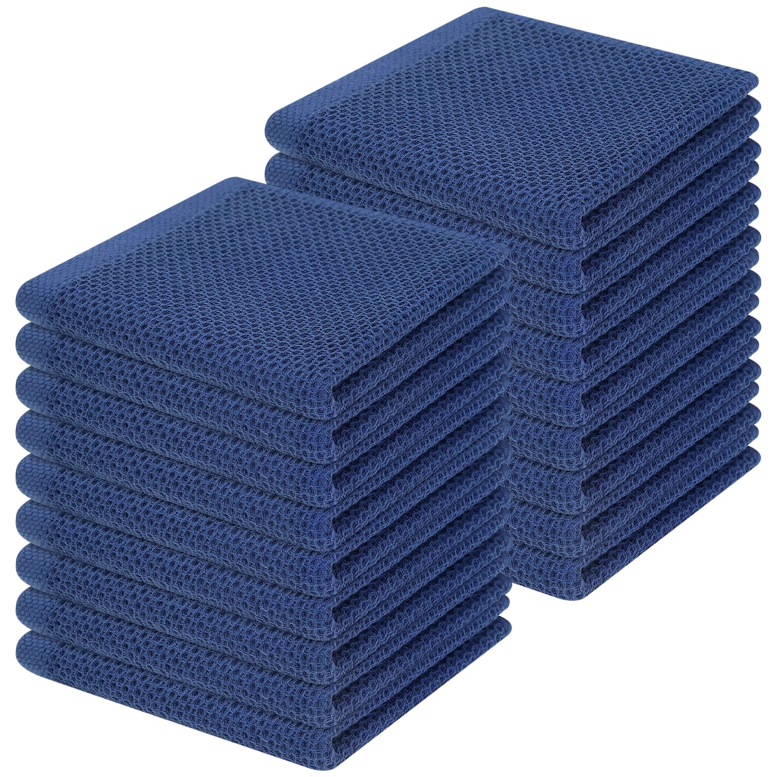 100% Cotton Waffle Weave Kitchen Dish Cloths 18 (8 Count)