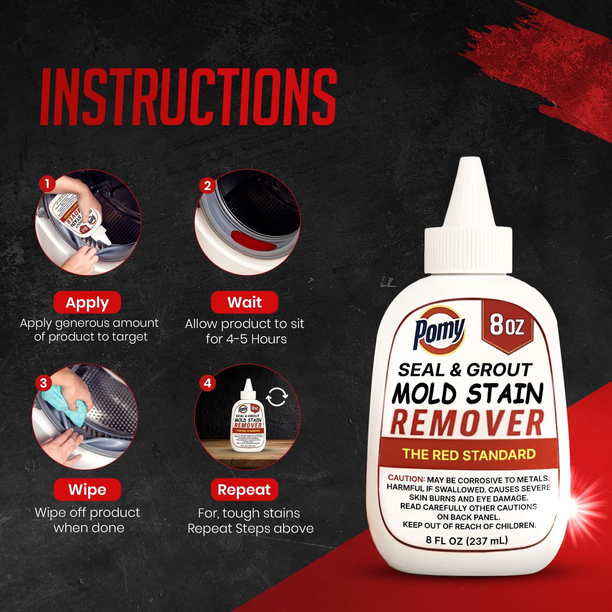 Professional Grade Mold Stain Remover Gel (16 Fl Oz)