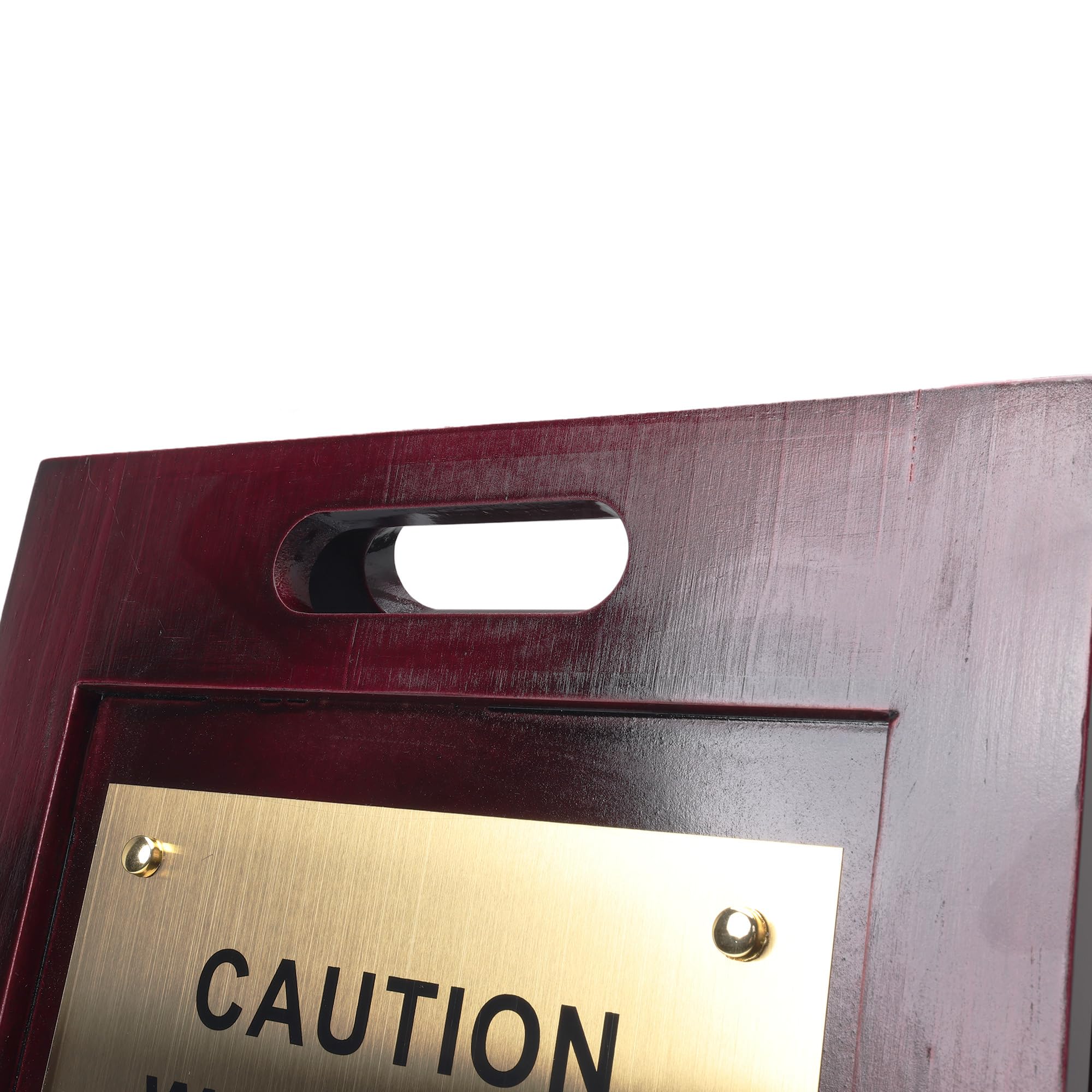 Wooden Caution Wet Floor Sign