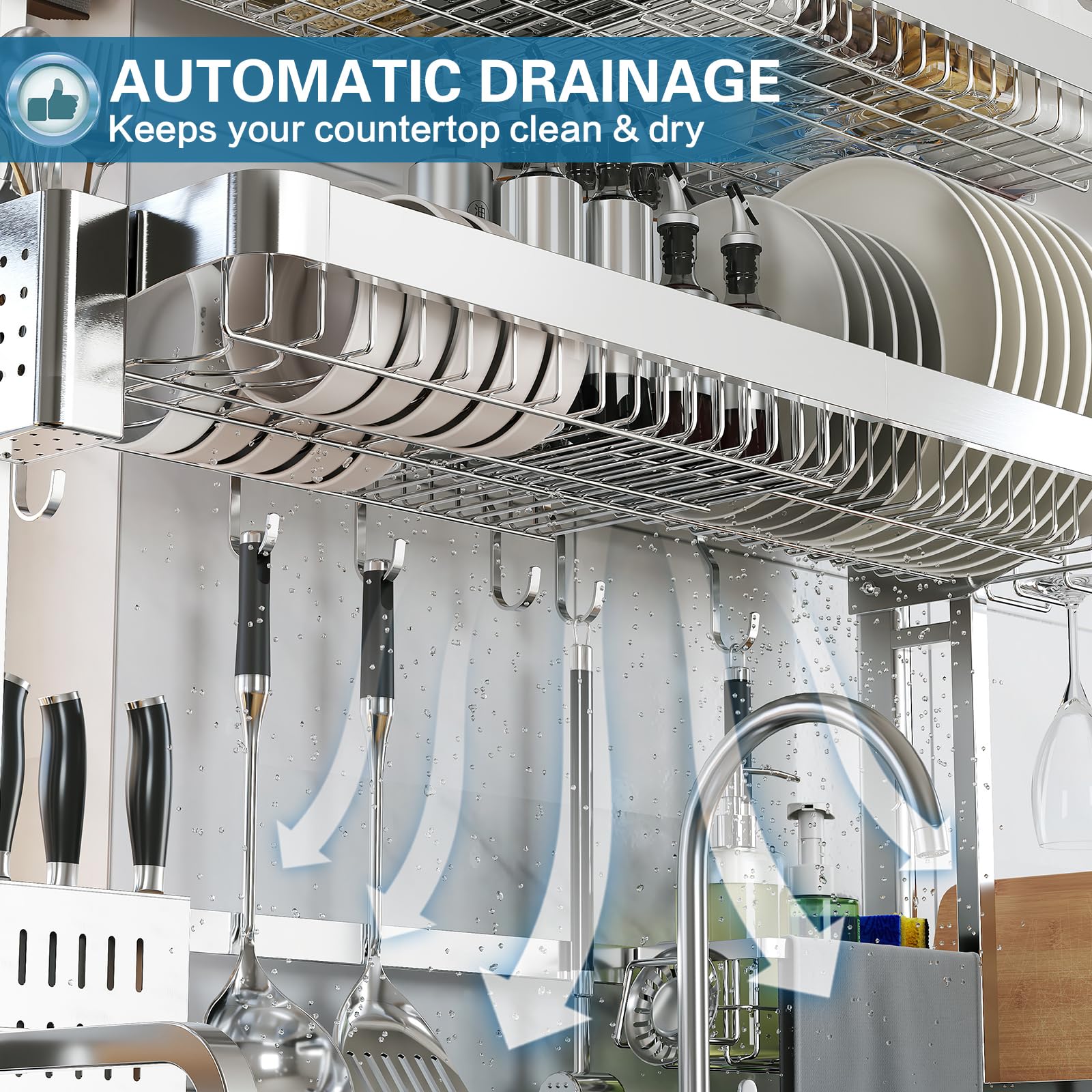Over The Sink Dish Drying Rack