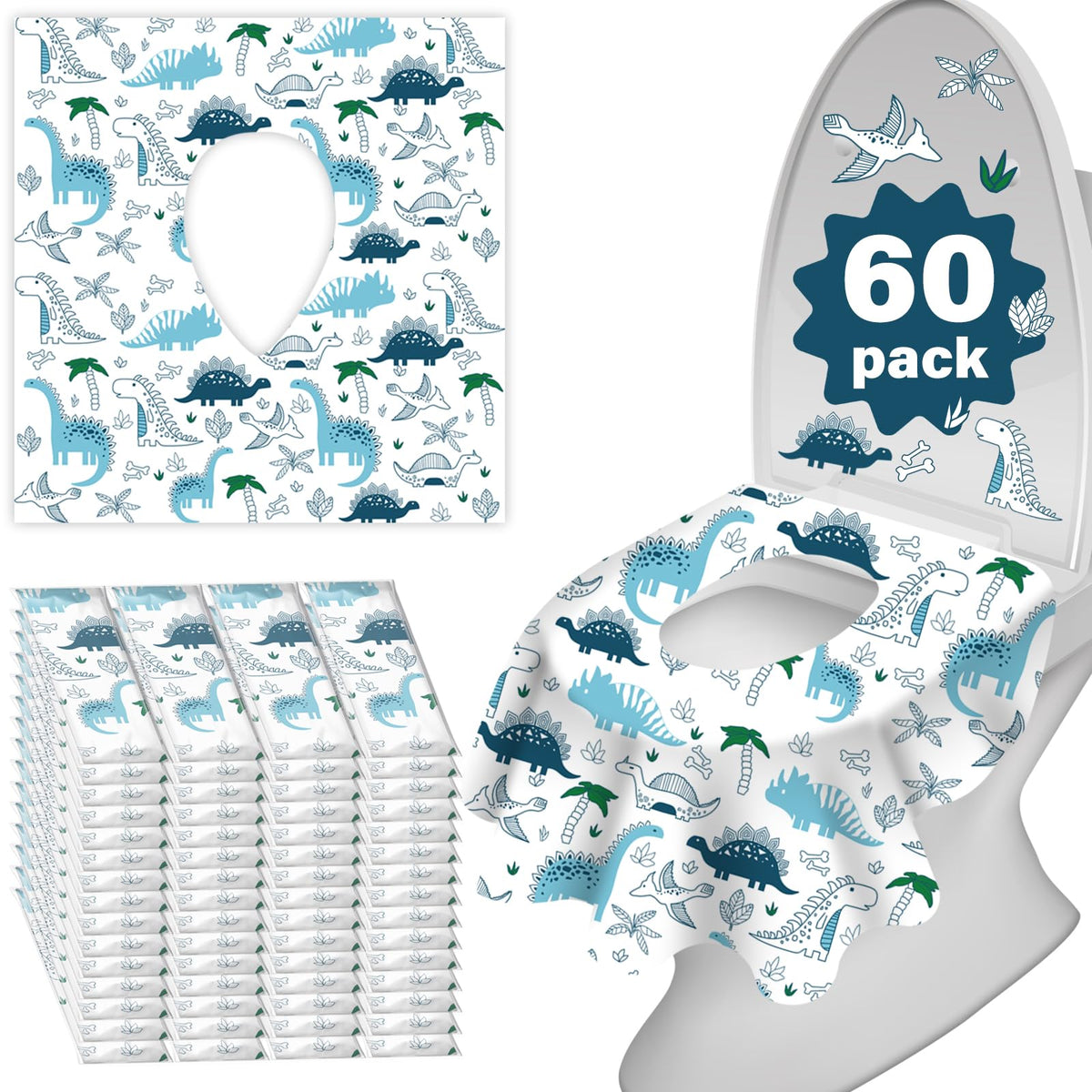 60 Pack Toilet Seat Covers Disposable (60 Count)