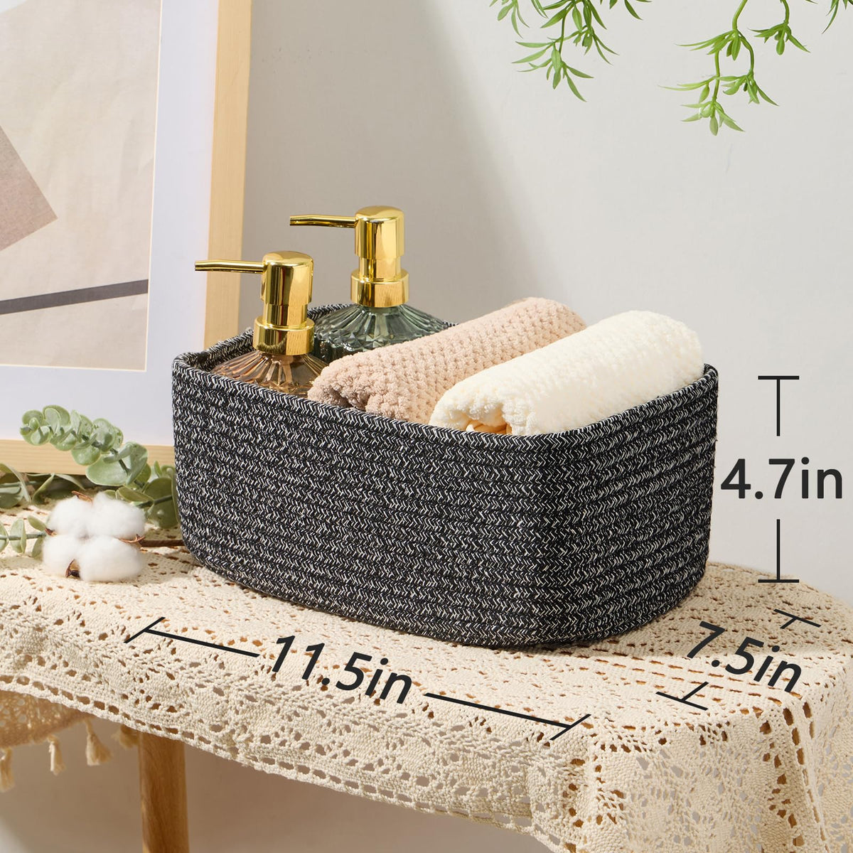 Small Storage Baskets for Organizing (4 Count)