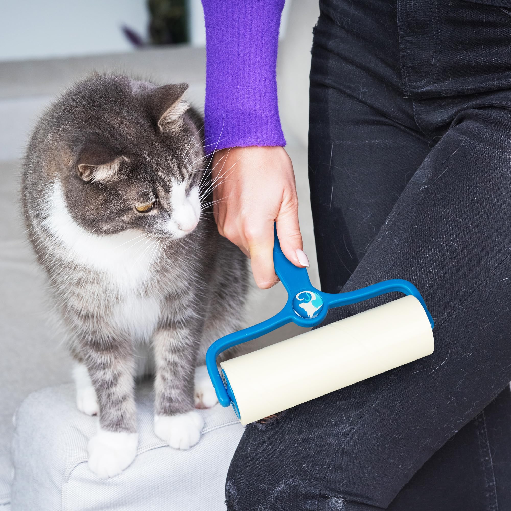 6.3" Large Lint Roller for Pet Hair Extra Sticky 270 Sheets