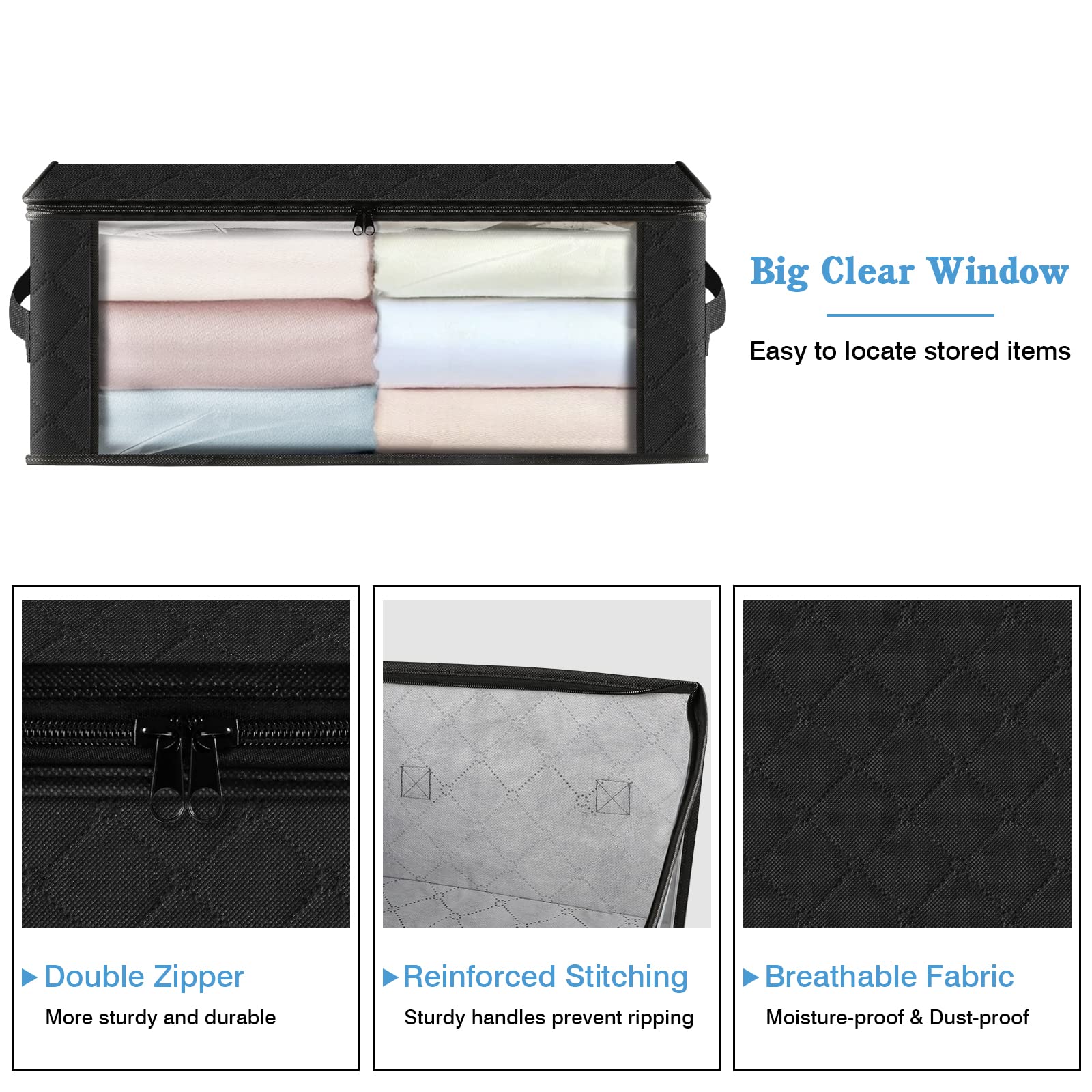 3 Pack Clothes Organizer Storage Bags (3 Count)