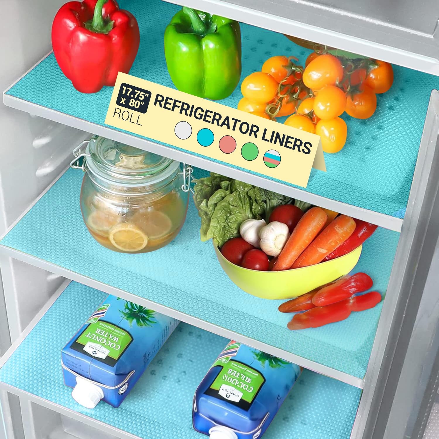 Refrigerator Liners for Shelves by Linda’s Essentials