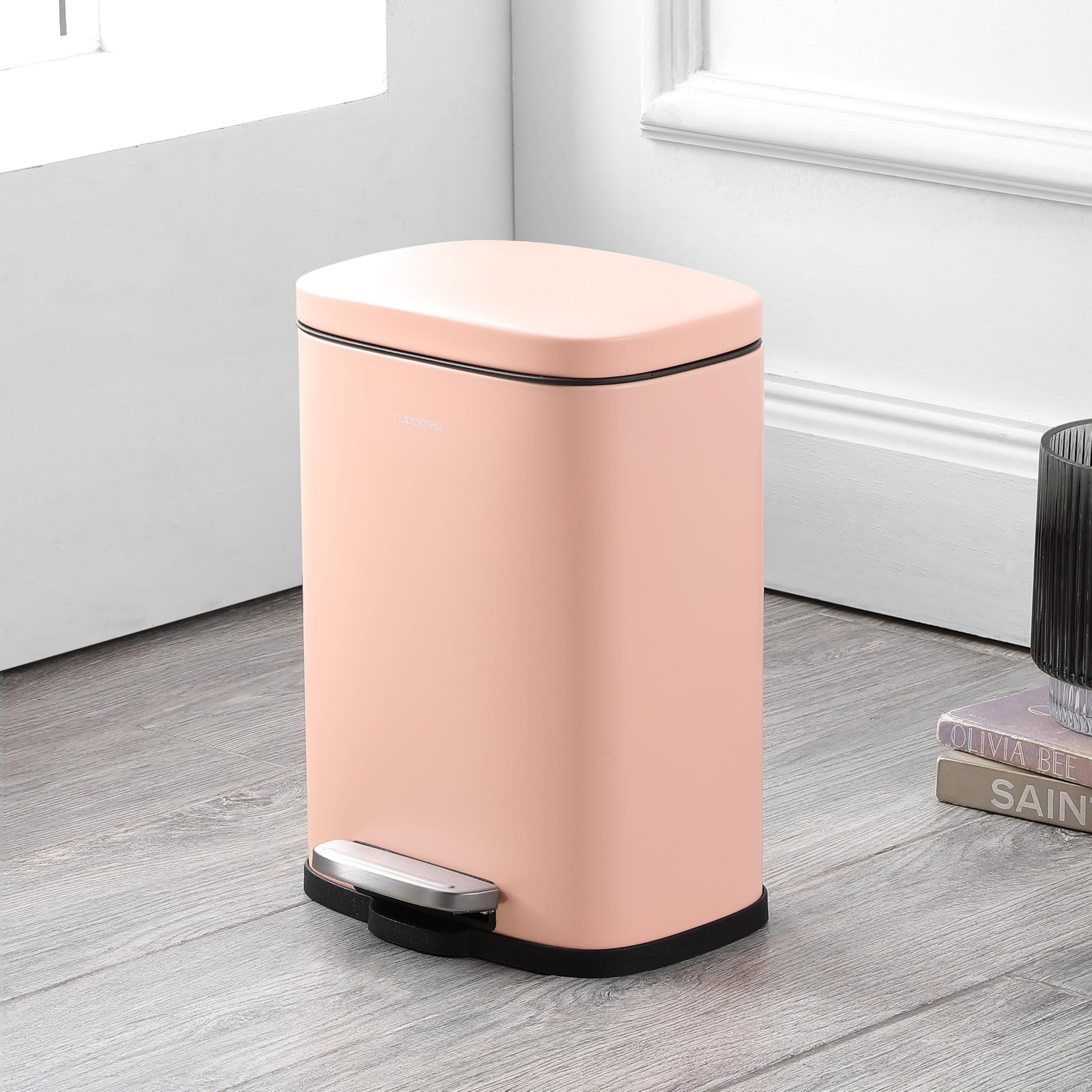 Connor 2 Piece Iron Trash Can (2 Count)
