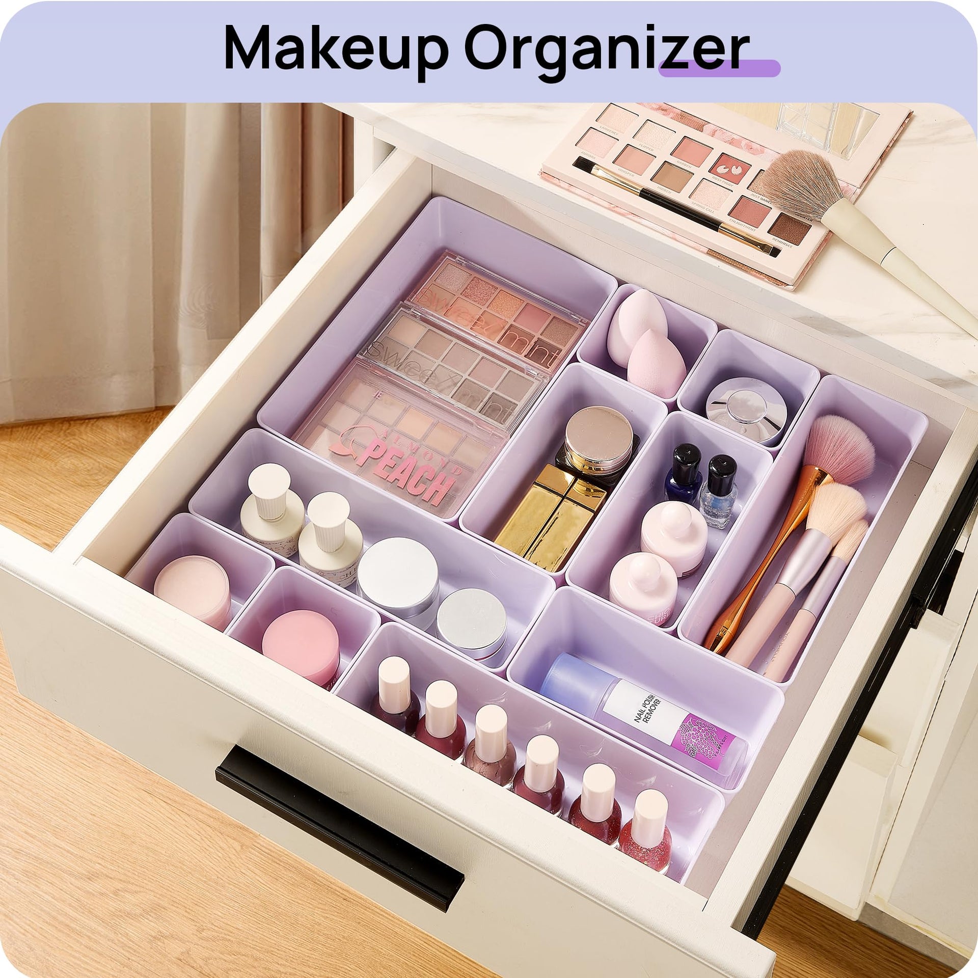 25 Pack Plastic Drawer Organizers with Non (25 Count)