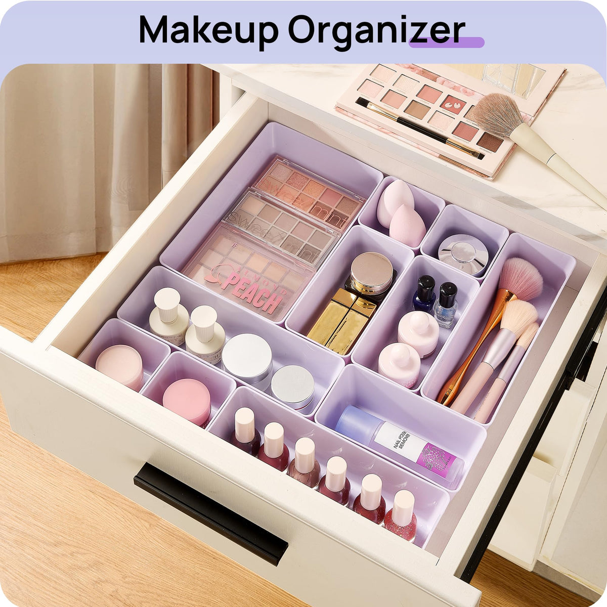 25 Pack Plastic Drawer Organizers with Non (25 Count)