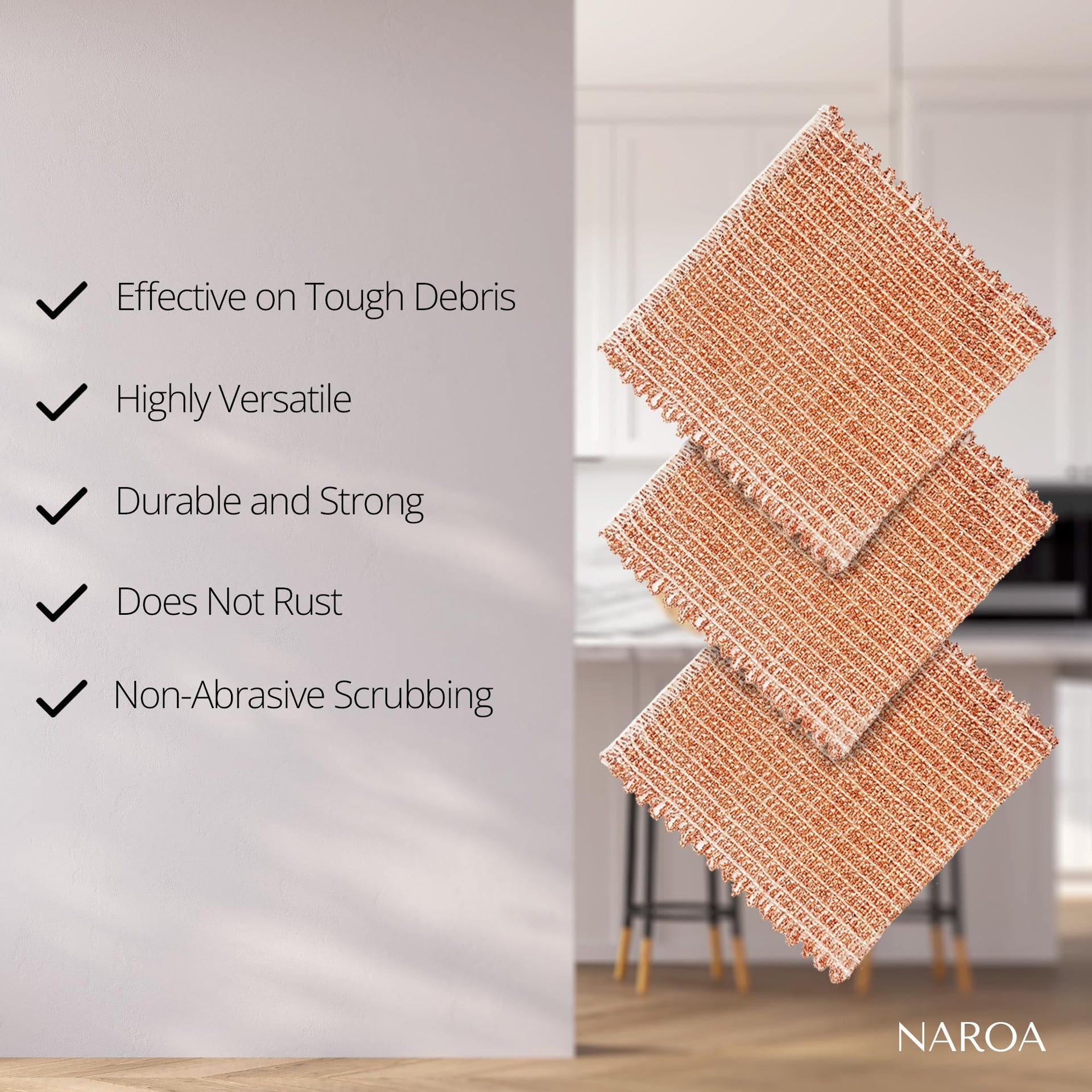 Copper Scrubbing Pads 3 Pack (3 Count)
