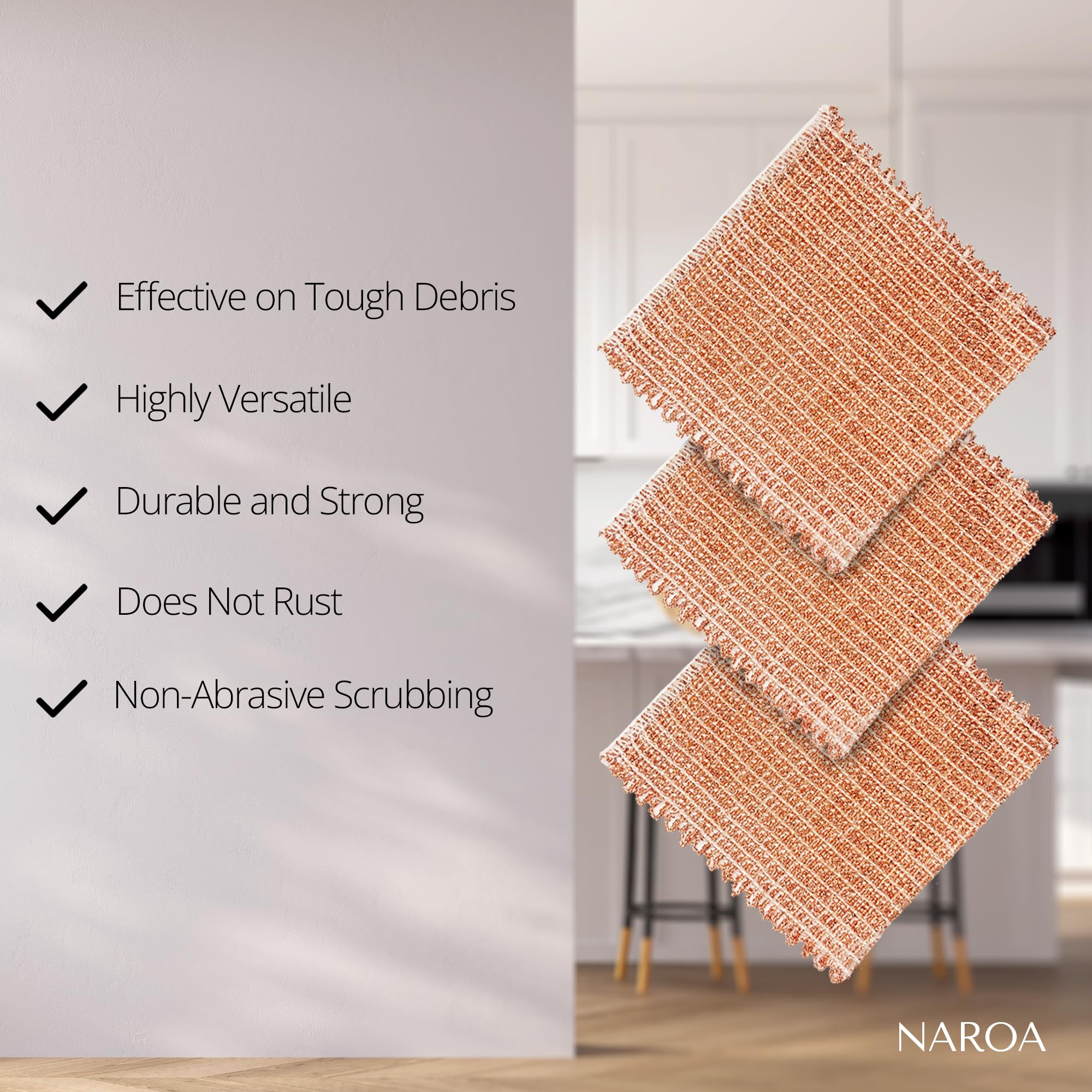 Copper Scrubbing Pads 3 Pack (3 Count)