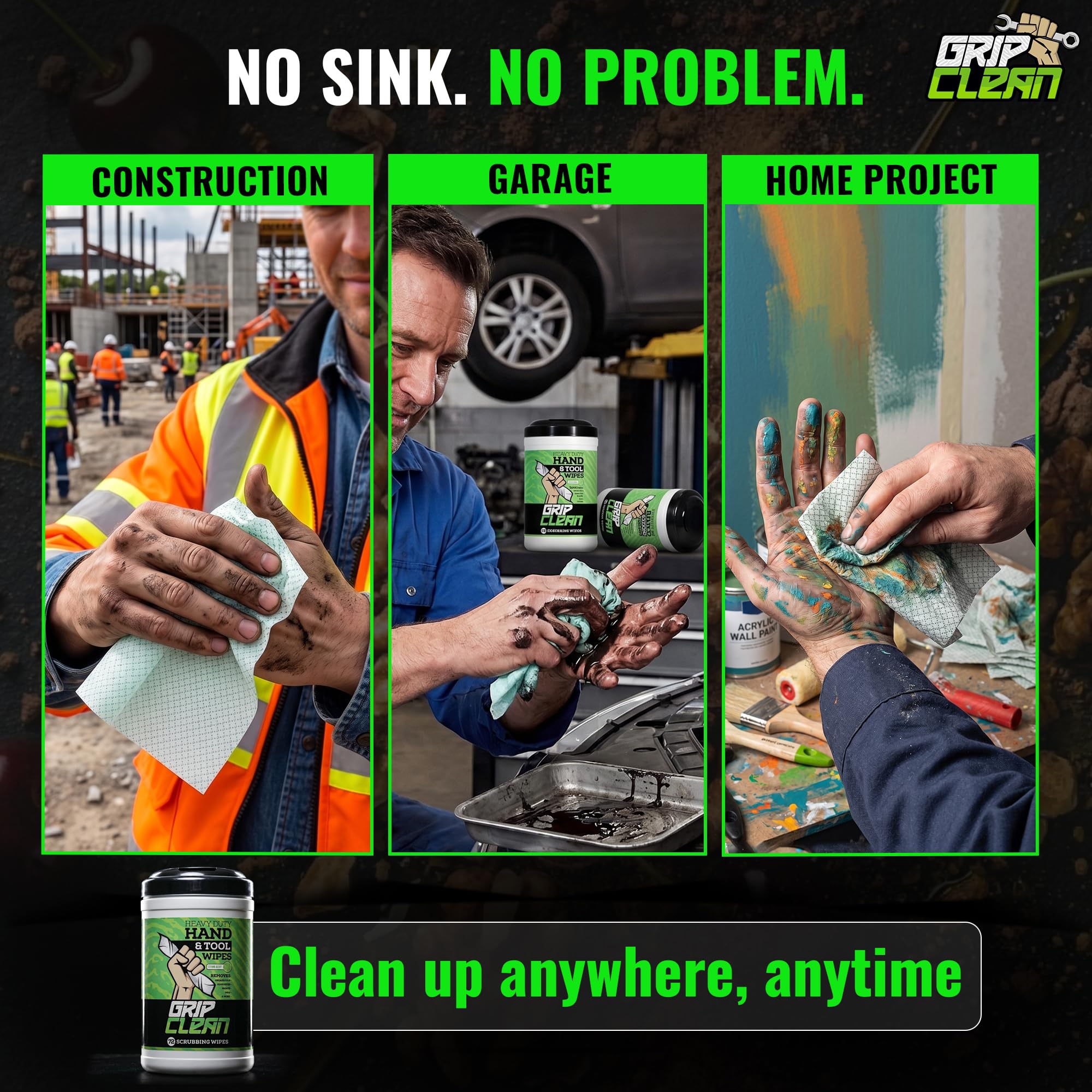 Heavy Duty Hand Wipes For Mechanics (432 Count)