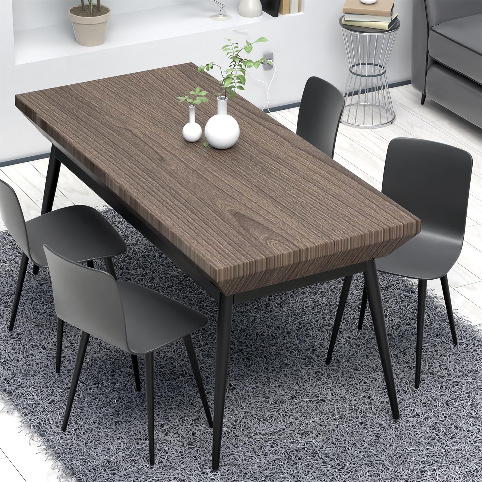 4PCS 12 Inch Matte Black Tapered Angled Legs for Furniture