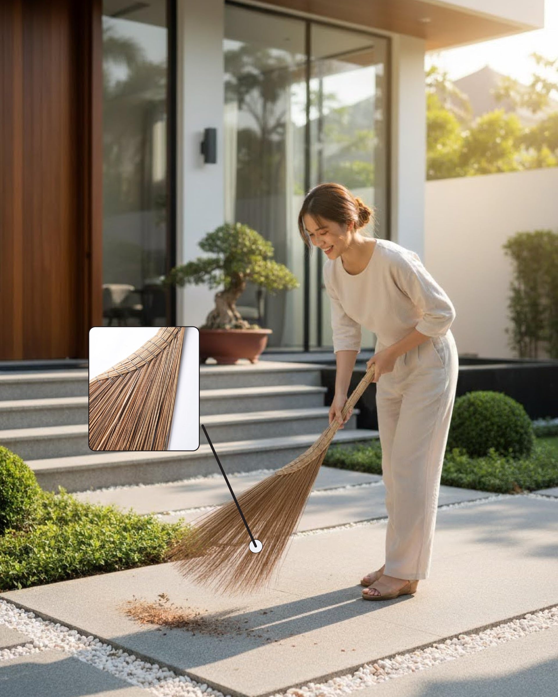 Vietnamese Natural Straw Broom