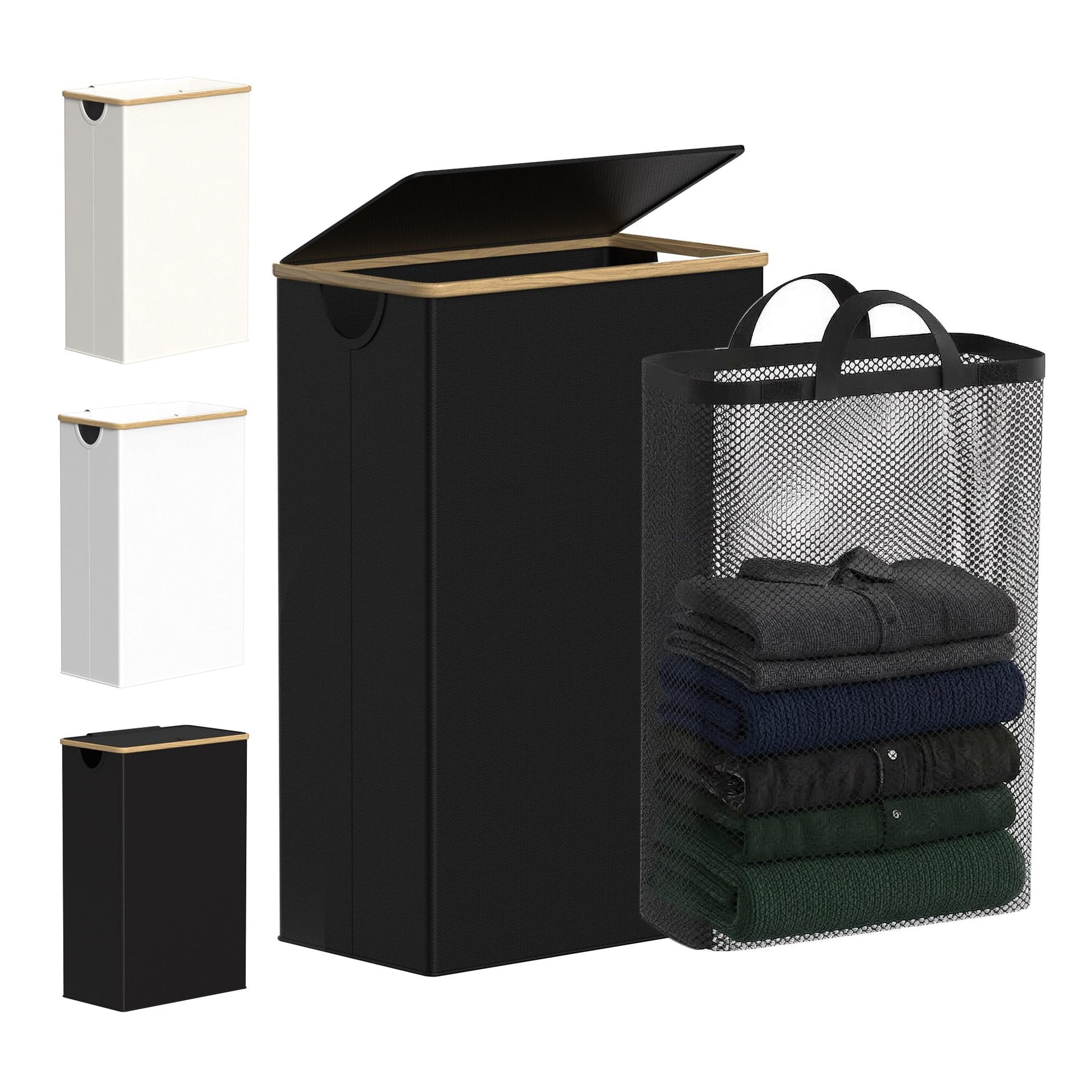 Slim Laundry Basket with Lid