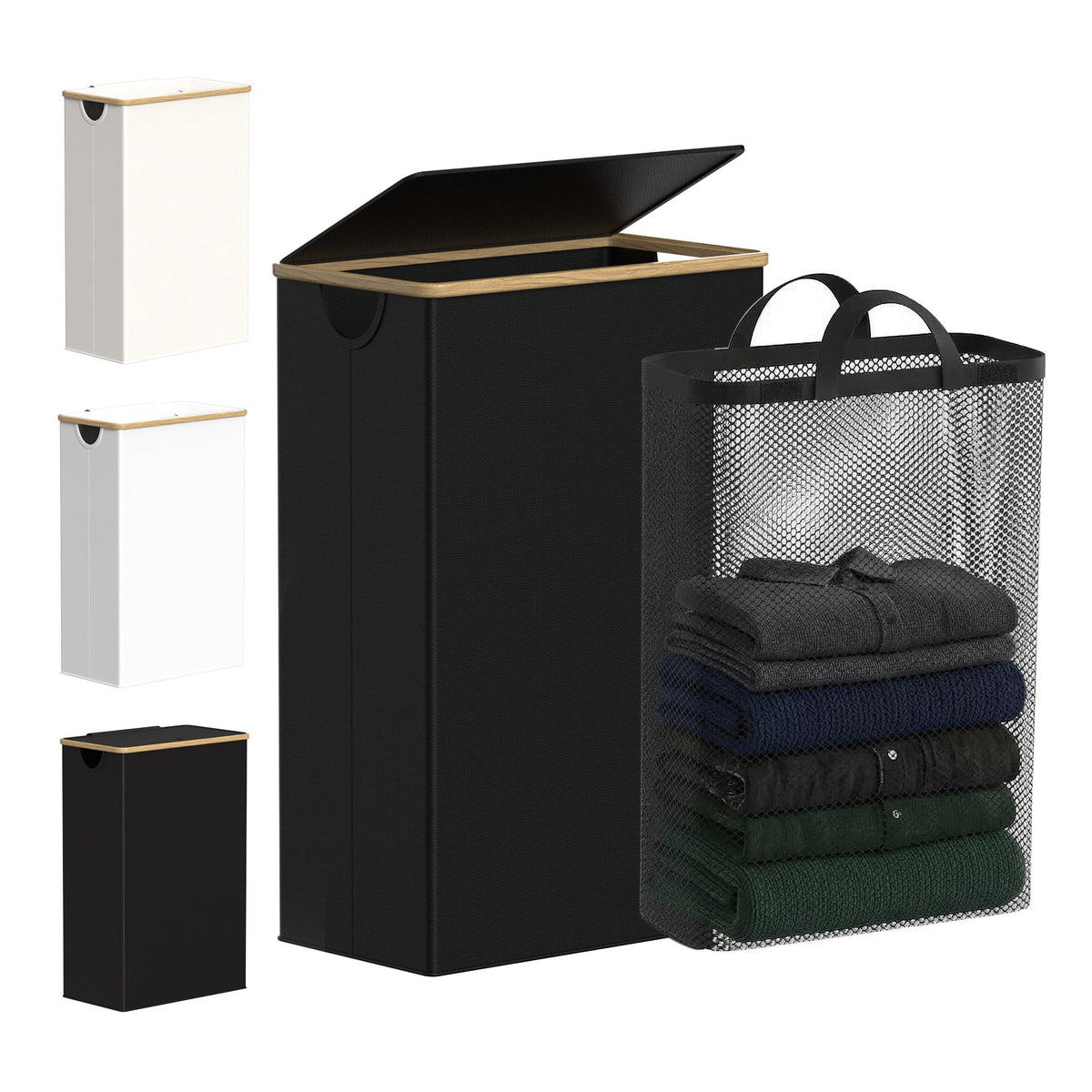 Slim Laundry Basket with Lid