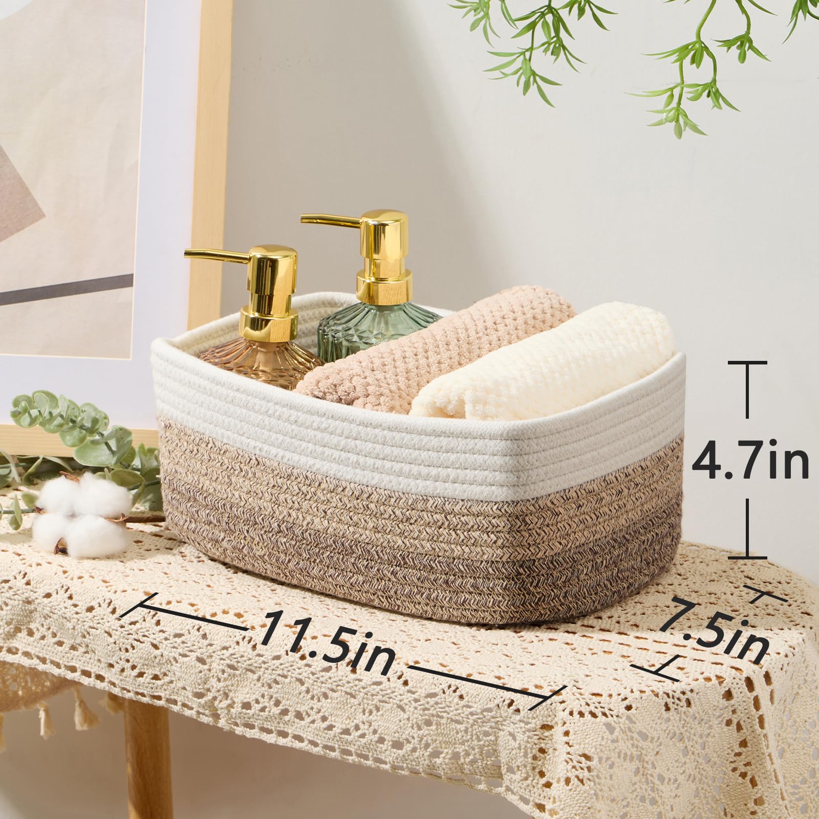 Small Storage Baskets for Organizing (4 Count)