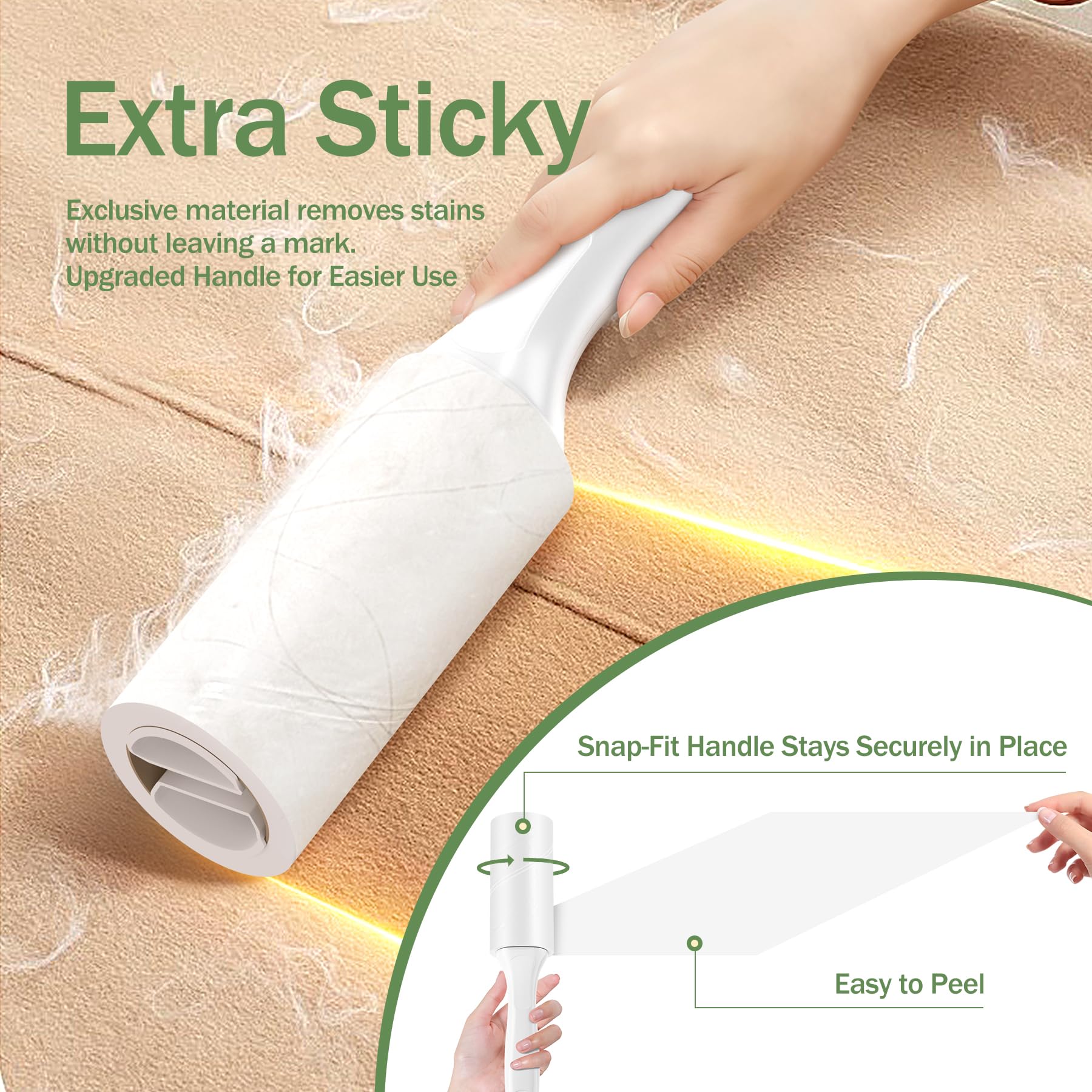 Lint Roller 3 Pack for Pet Hair (3 Count)