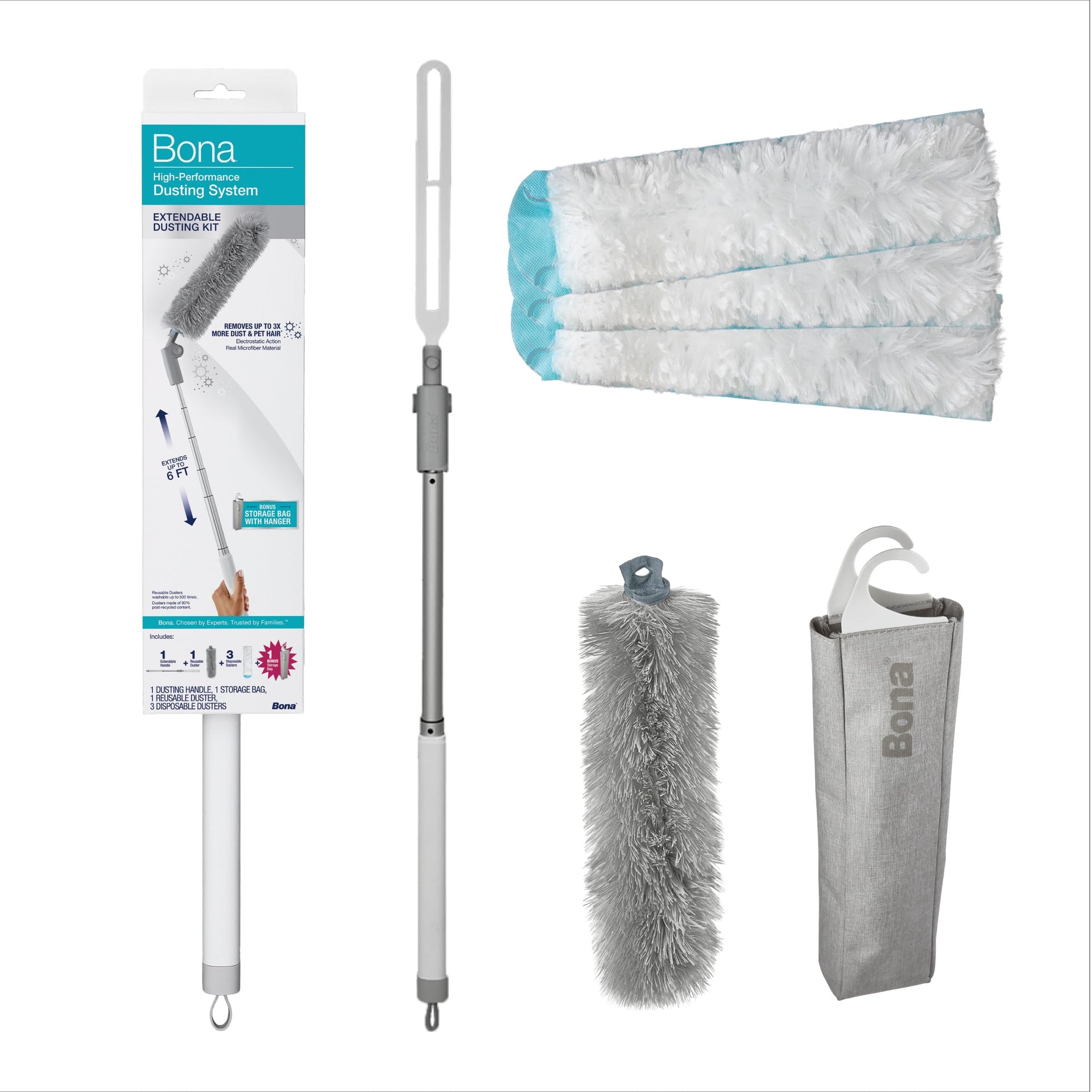 High Performance Dusting System with Extendable Handle