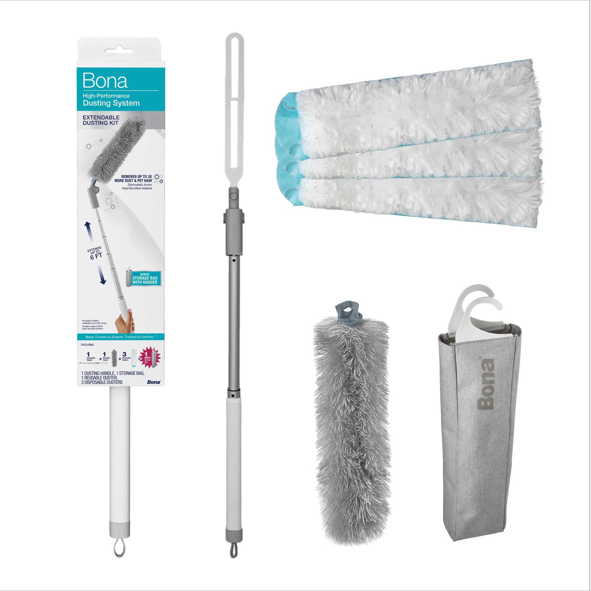 High Performance Dusting System with Extendable Handle