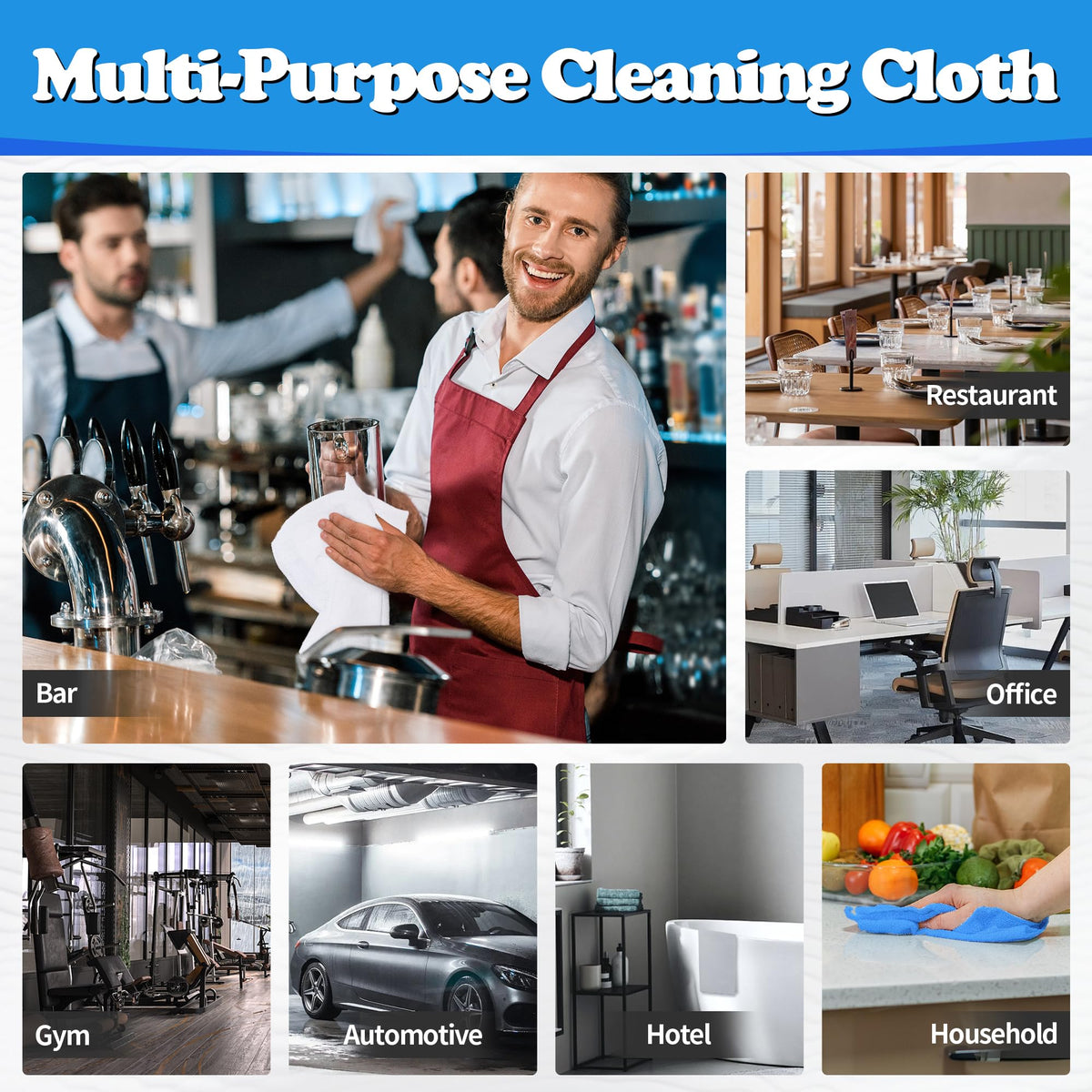 Shop Towels Microfiber Cleaning Cloth Bulk (200 Count)