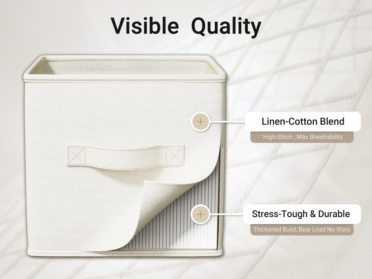 4 Pack Foldable Fabric Closet Storage Bins (4 Count)