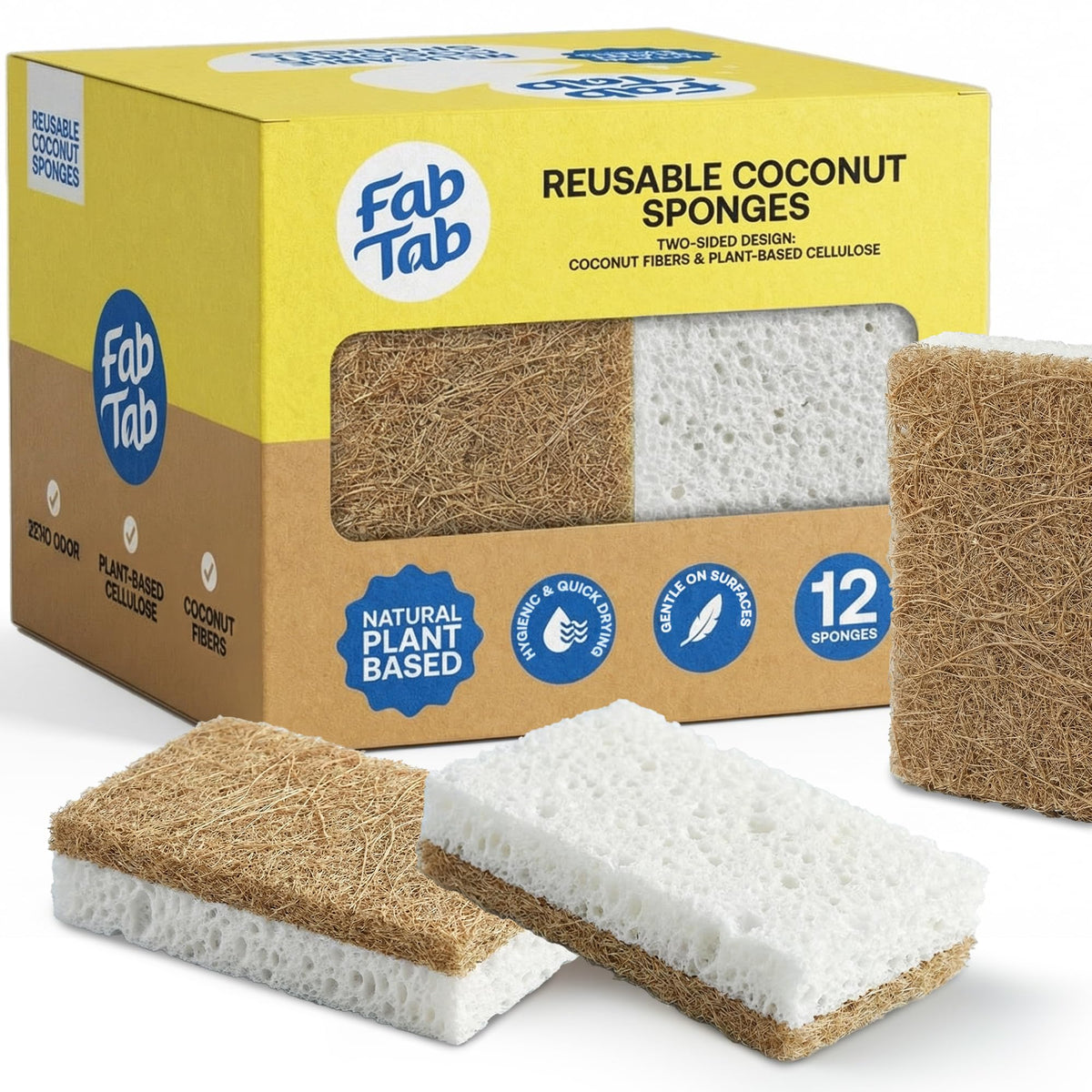 Coconut Cellulose Sponges (12 Count)