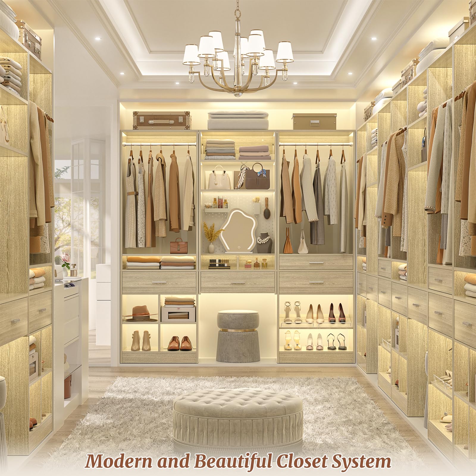 75" Modular Closet System with Magnetic Pegboard (3 Count)