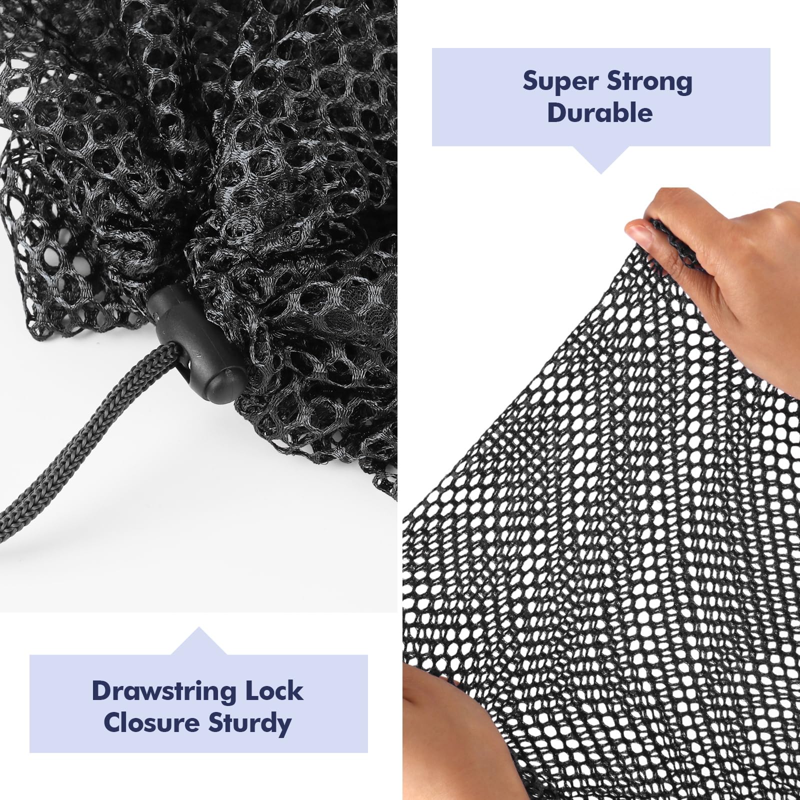 3Pcs Mesh Laundry Bags Washing Machine Mesh Wash Bags Jumbo for Delicates Clothes (3 Count)
