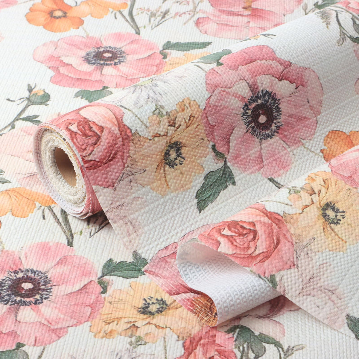 Floral Shelf Liner Pink Cabinet Liners for Shelves 12In x 10FT (1390.68 sq inches)