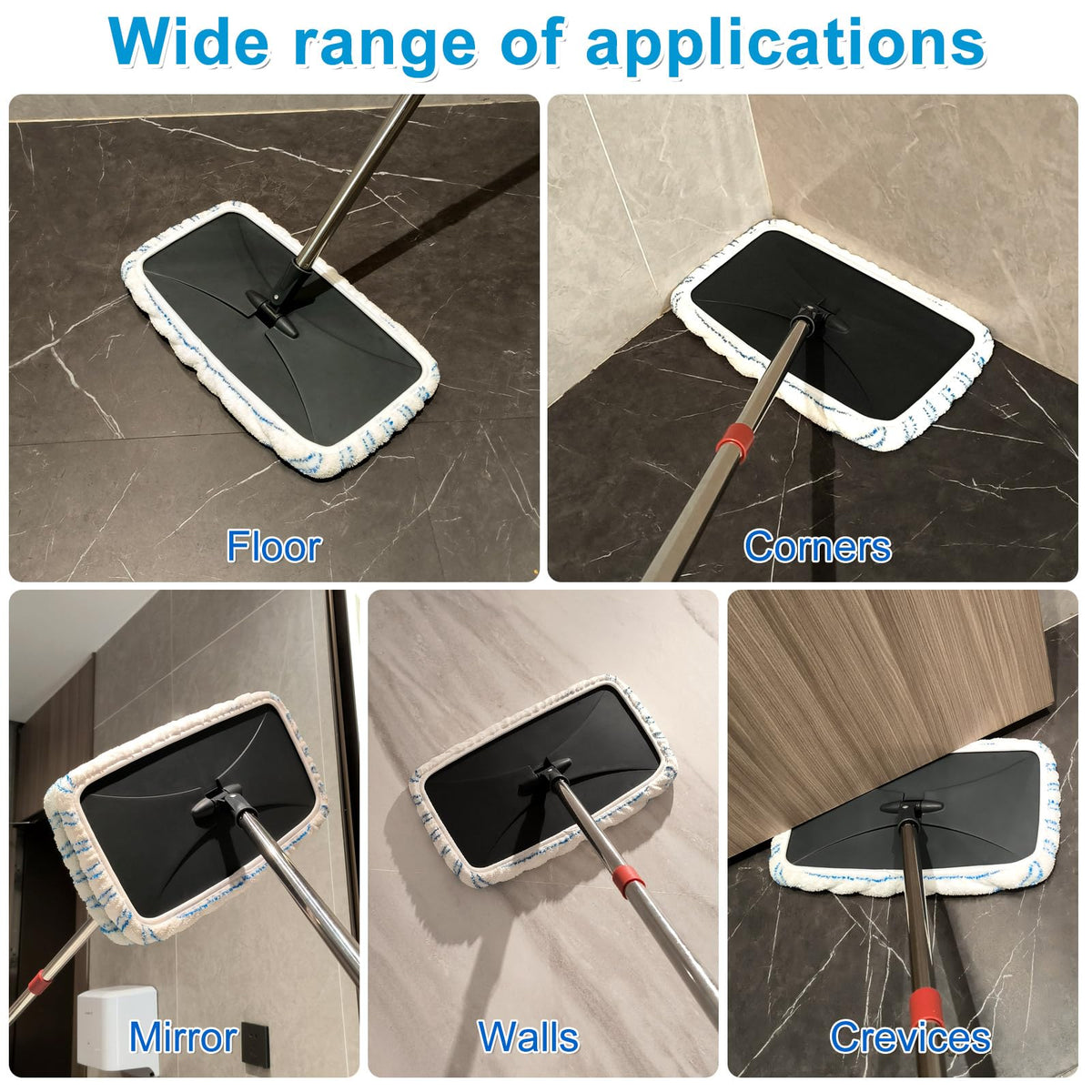 4 Pack Mop Heads Replacements for Ocedar Hardwood Floor 'N More Microfiber Mops