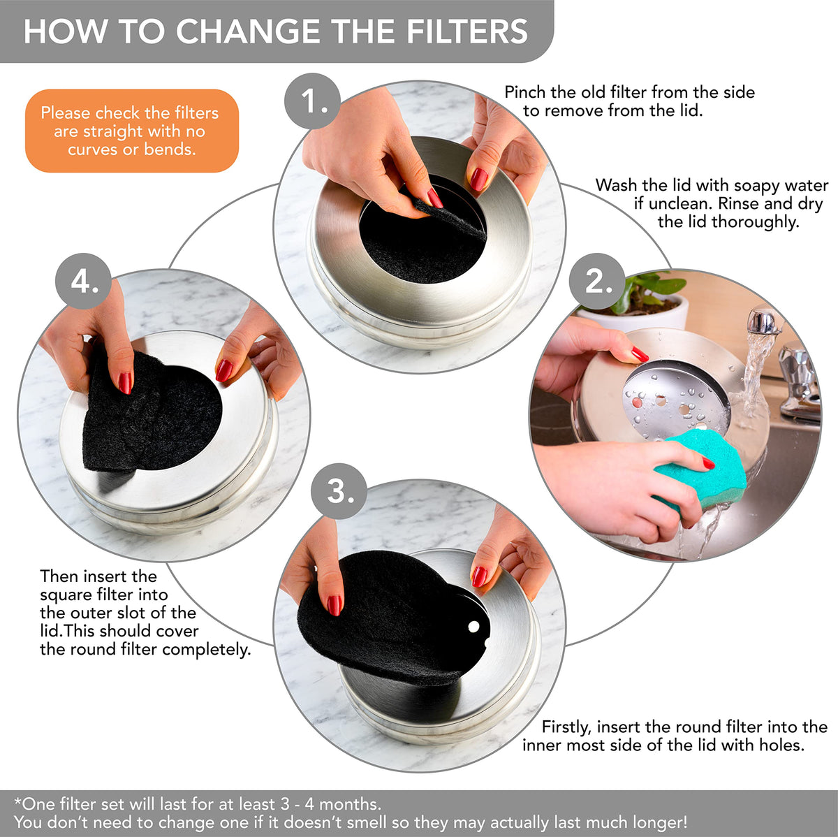 Premium Compost Bin for Kitchen Countertop