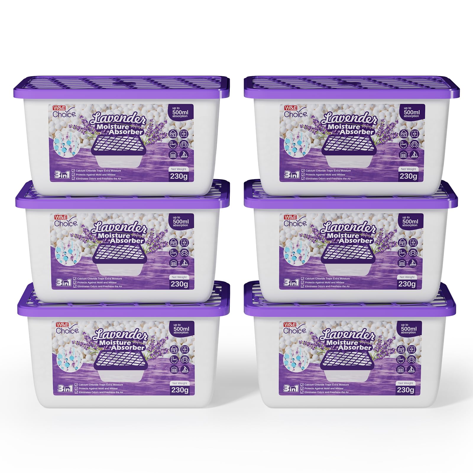 Moisture Absorbers With Lavender Scent (6 Count)