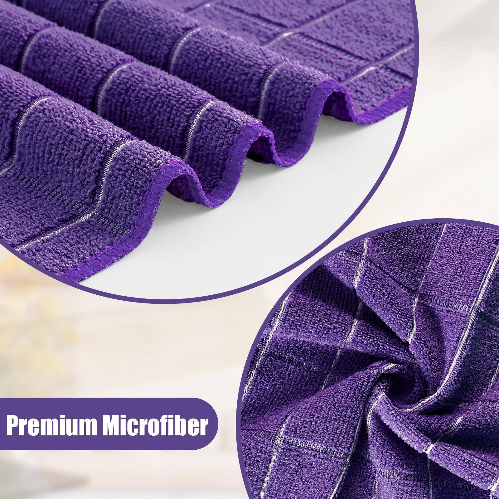 Microfiber Kitchen Towels and Dishcloths Sets (12 Count)