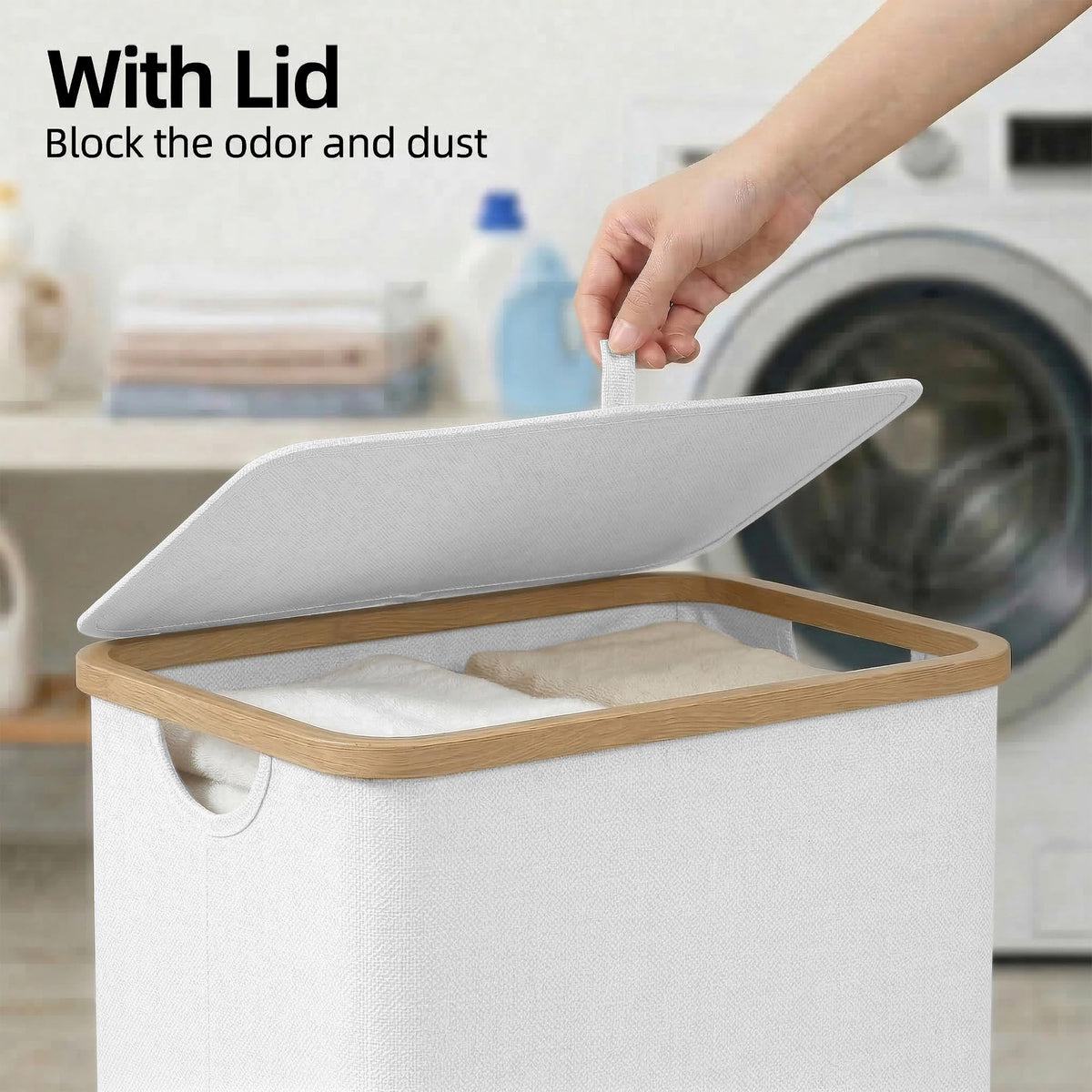 Slim Laundry Basket with Lid