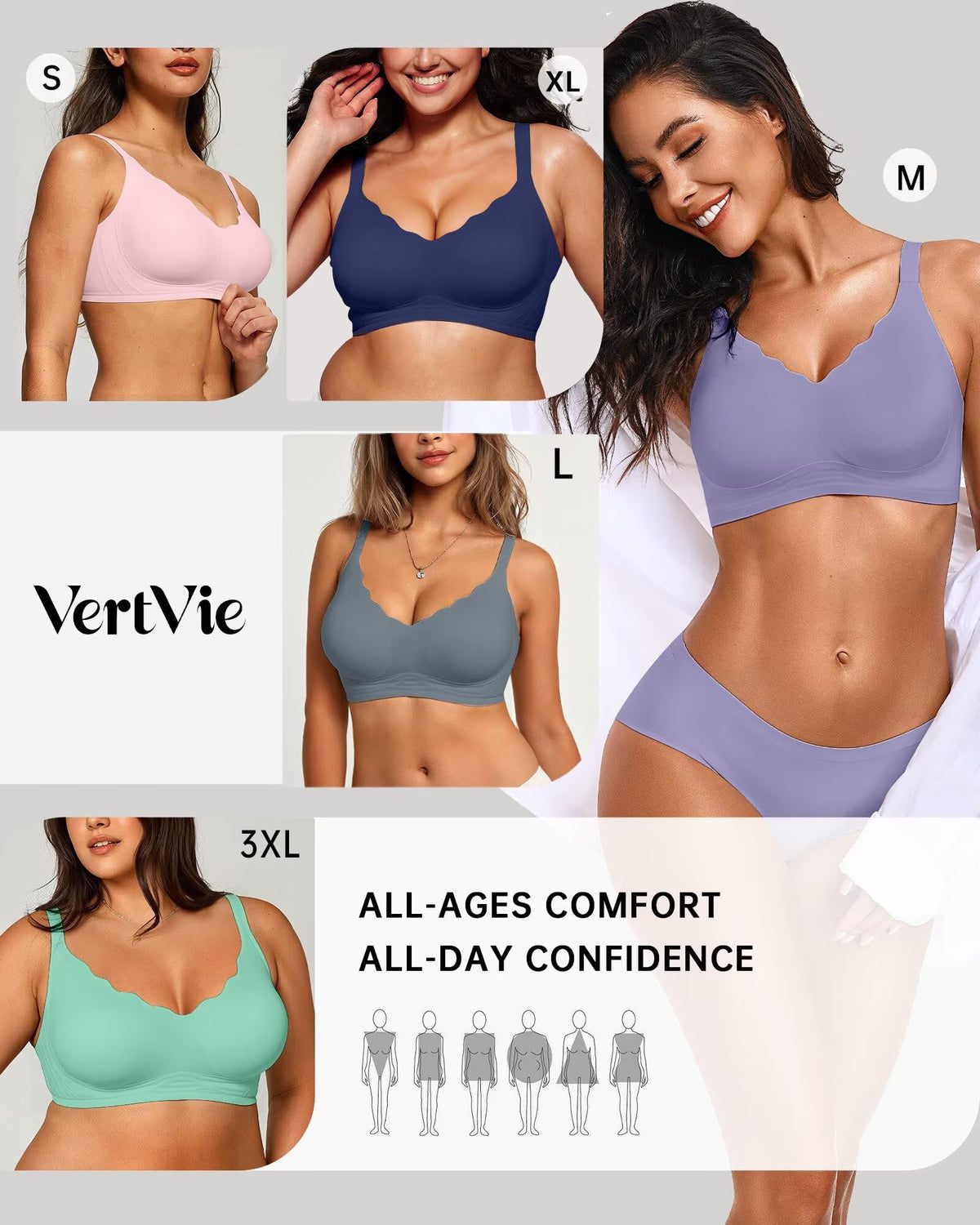 Seamless Jelly Bra No Underwire Supportive Bralette