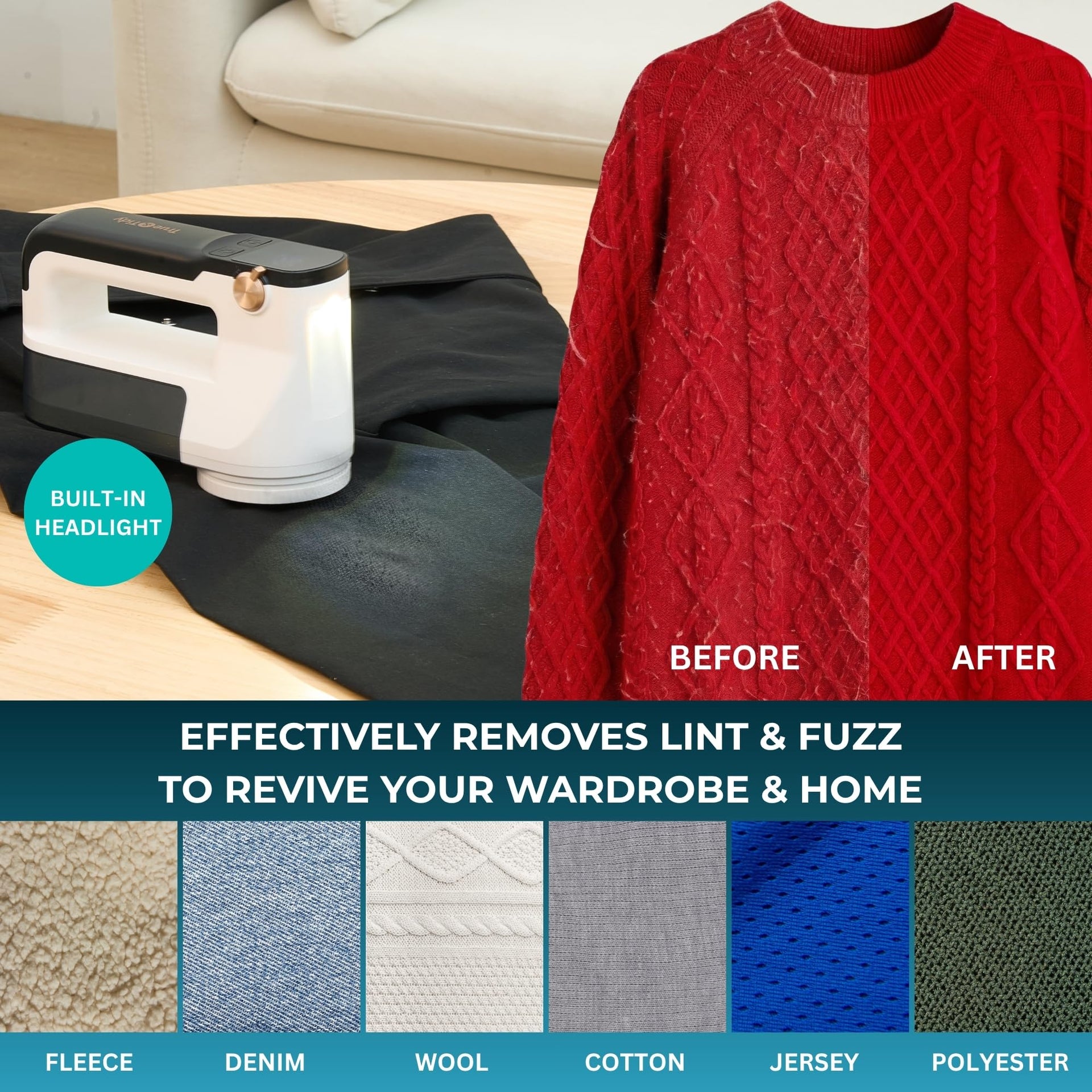 XL Rechargeable Fabric Shaver & Fuzz Remover w