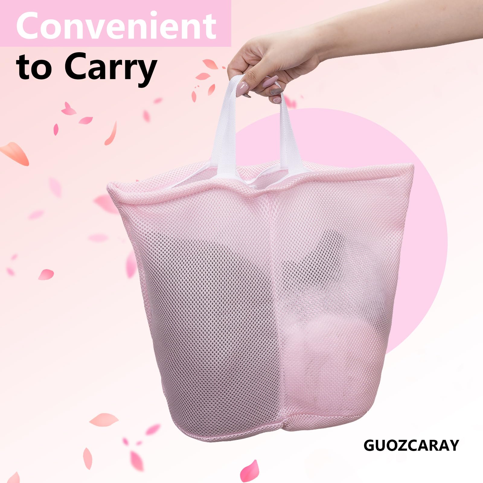 2 Pcs laundry bag with handles mesh laundry bags washing machine laundry totes travel storage and sorting bag for Clothes laundry bag for delicates