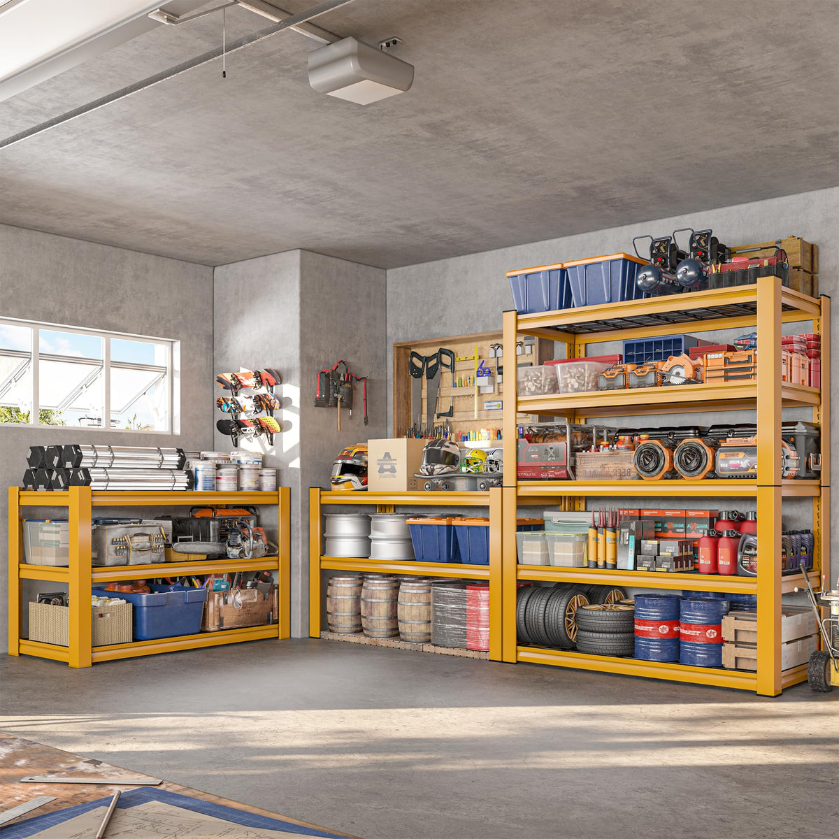 Orange Garage Shelving Adjustable 3010LBS Heavy Duty Storage Shelves