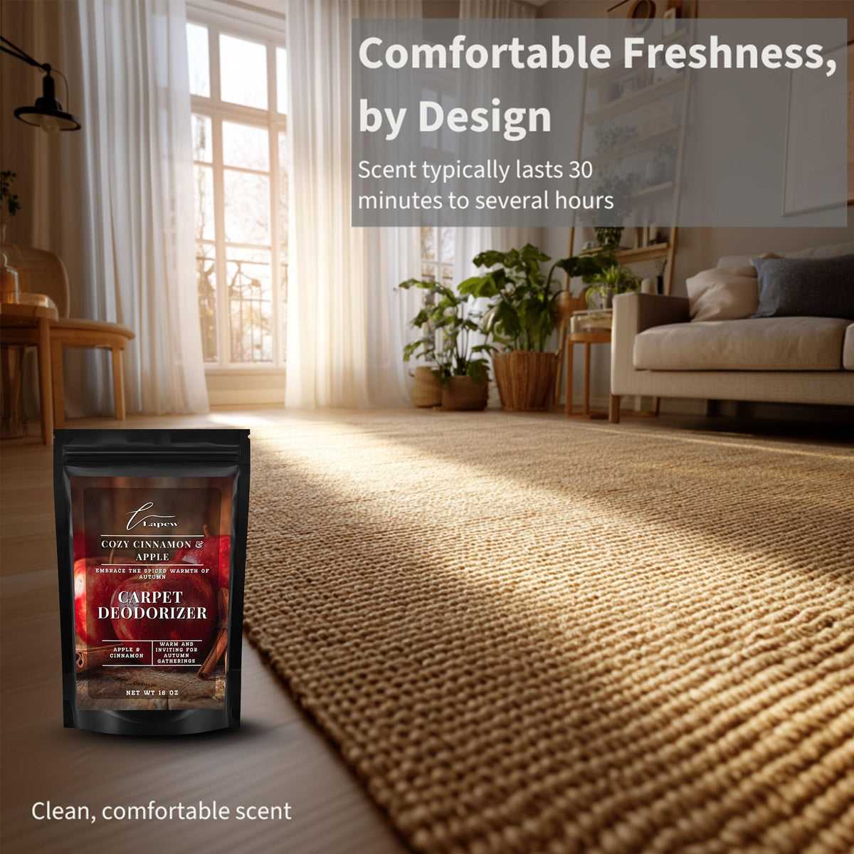 Cozy Cinnamon & Apple Carpet Deodorizer Powder (16 Ounce)