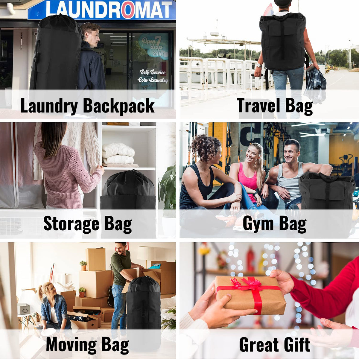 Laundry Backpack Bag 125L Extra Large